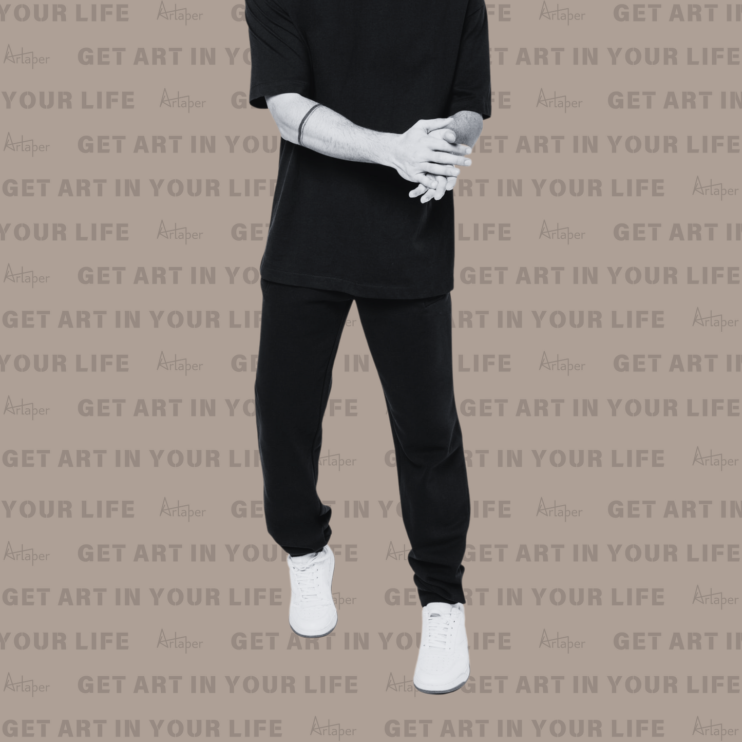PLAIN RELAXED FIT JOGGING SWEATPANT - Black