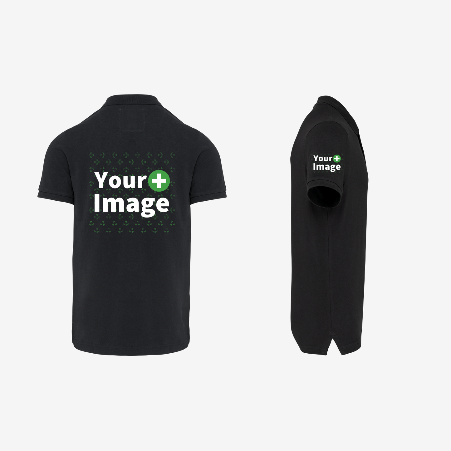 Custom Printed - SHORT SLEEVE POLO - Black
