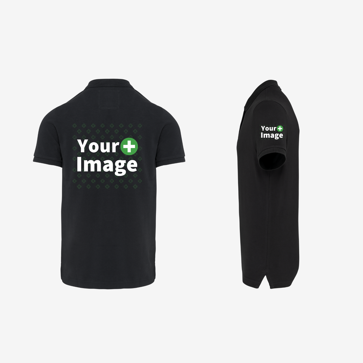 Custom Printed - SHORT SLEEVE POLO - Black