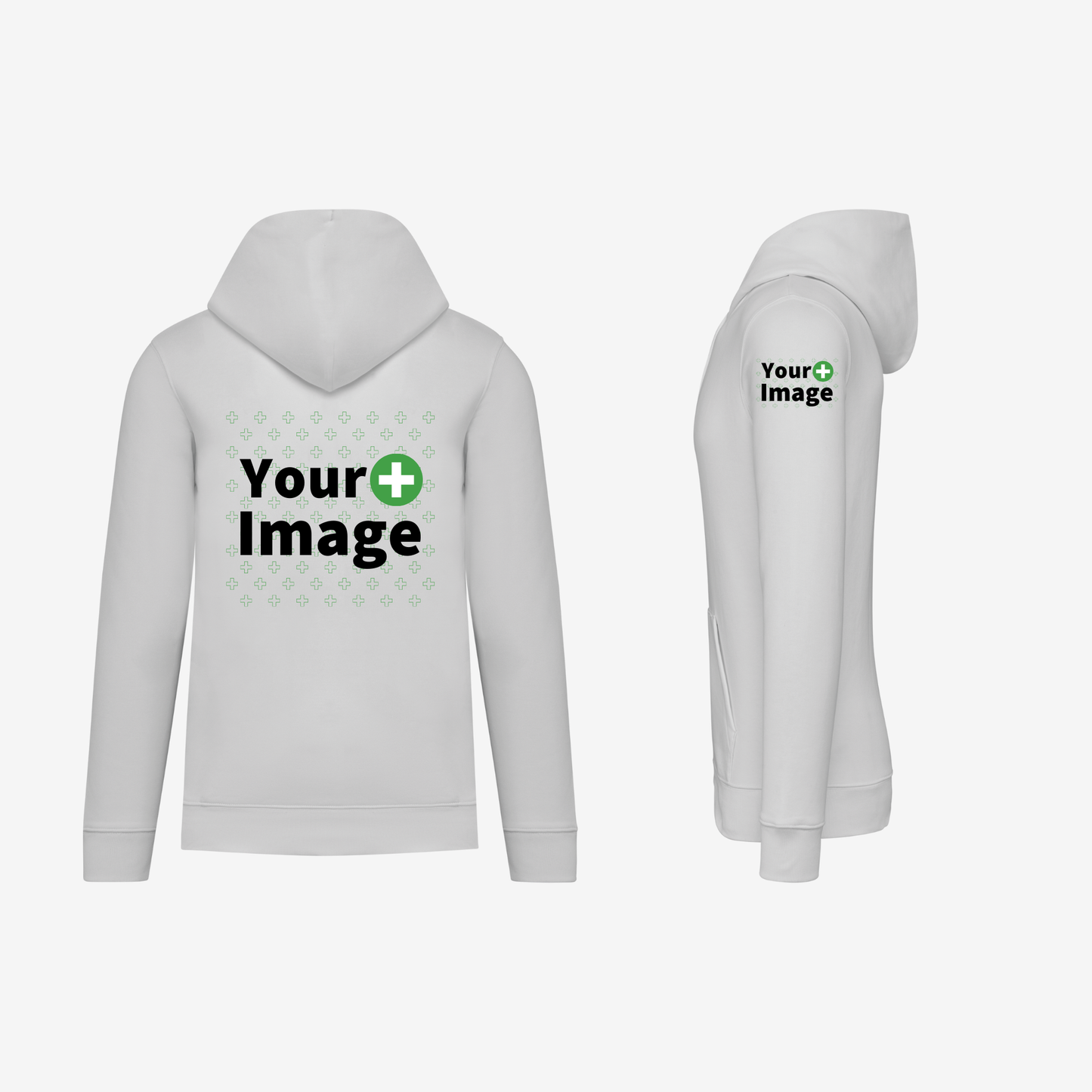 Custom Printed - HOODED SWEATSHIRT - White