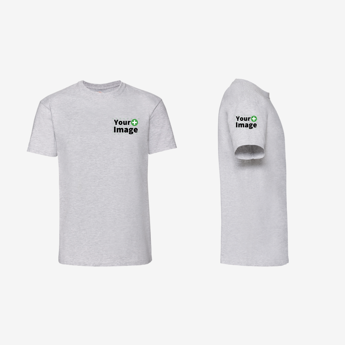 Custom Printed - REGULAR FIT T-SHIRT - Heather Ash Gray