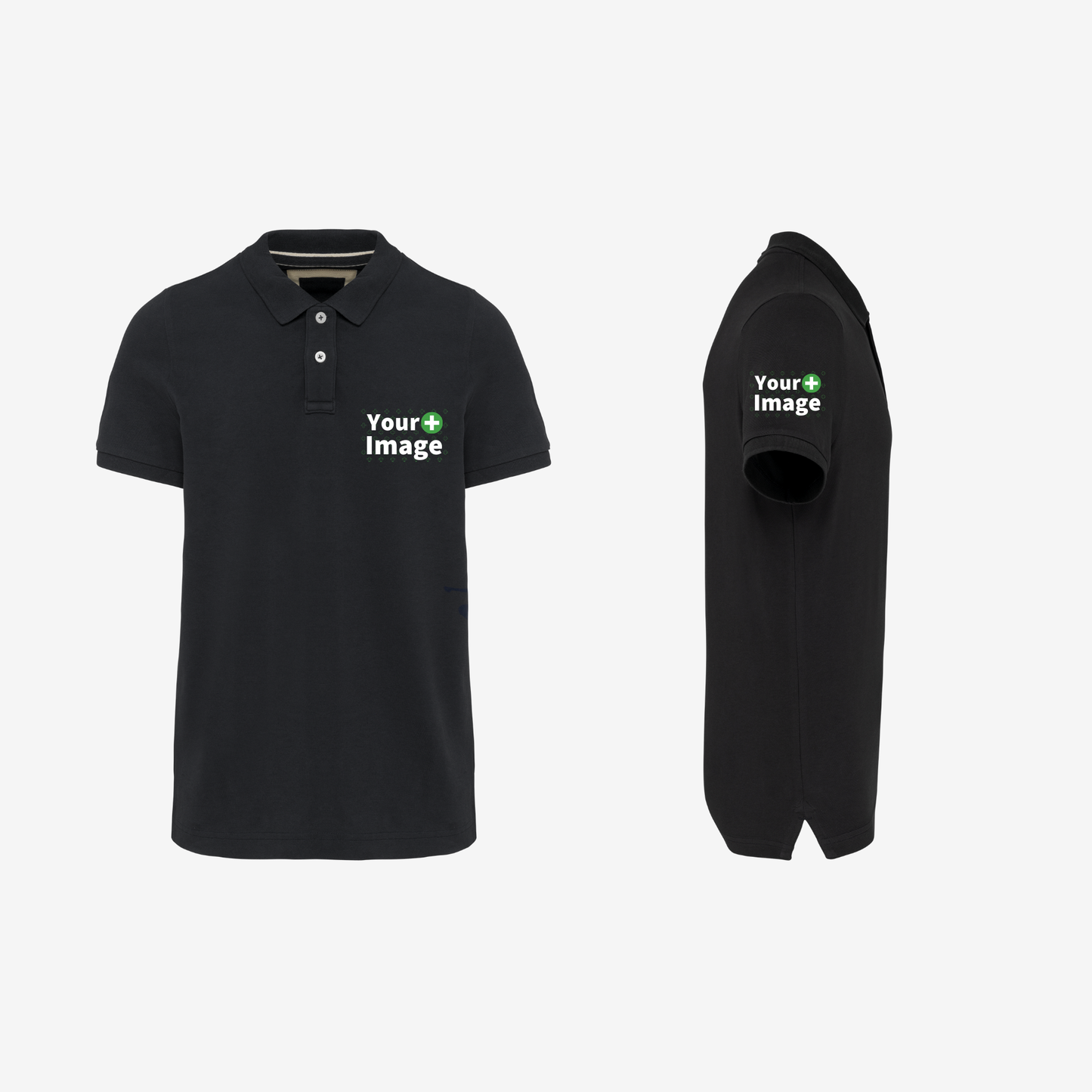 Custom Printed - SHORT SLEEVE POLO - Black