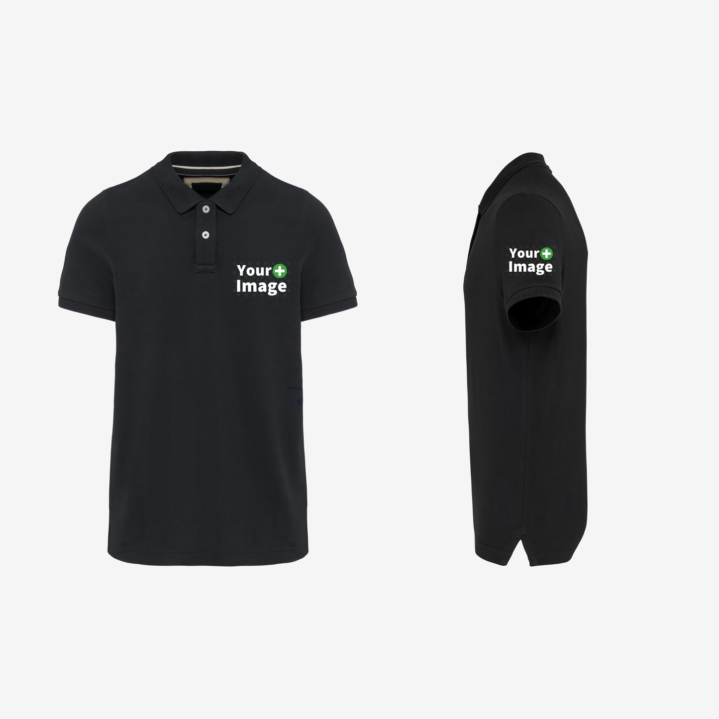 Custom Printed - SHORT SLEEVE POLO - Black