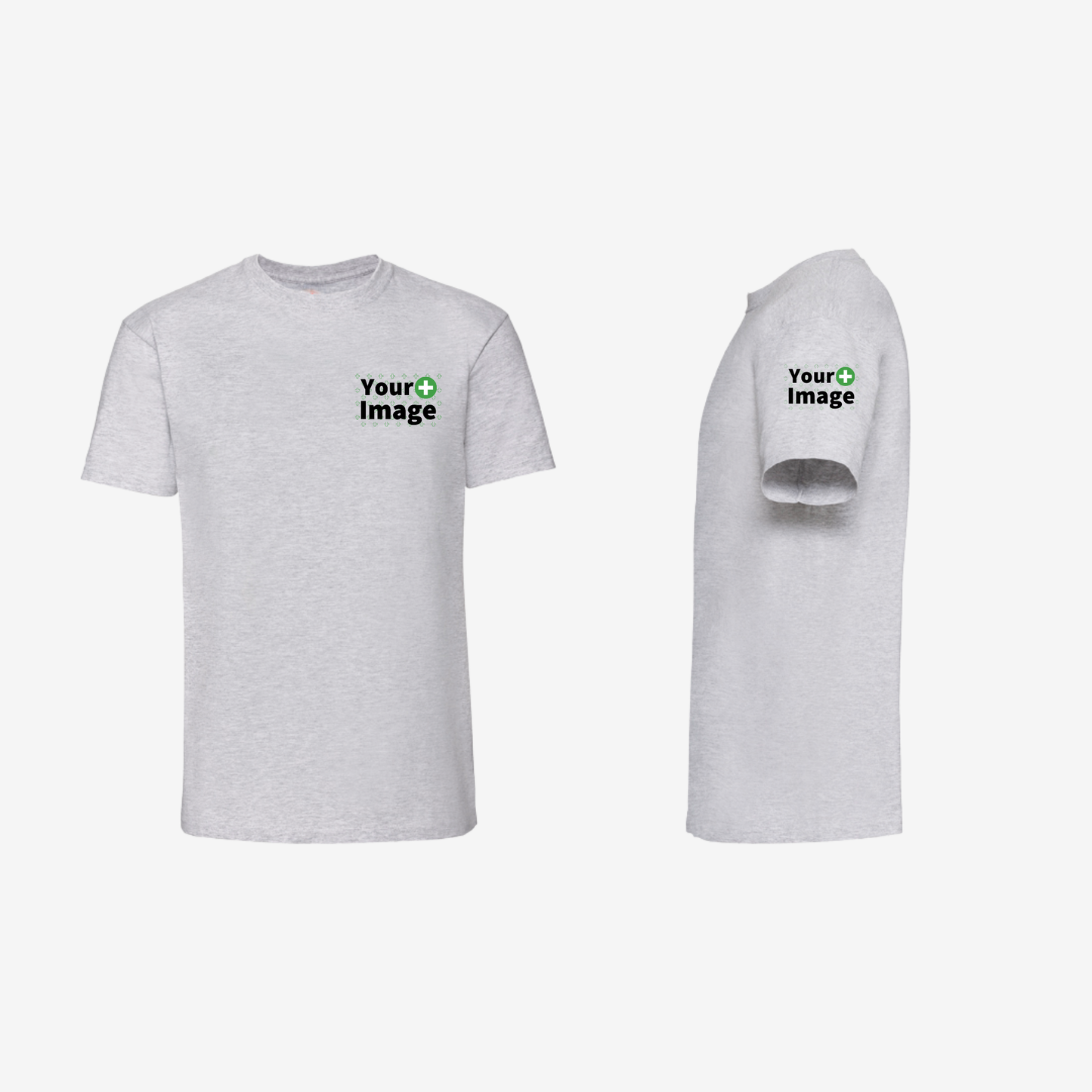 Custom Printed - REGULAR FIT T-SHIRT - Heather Ash Gray