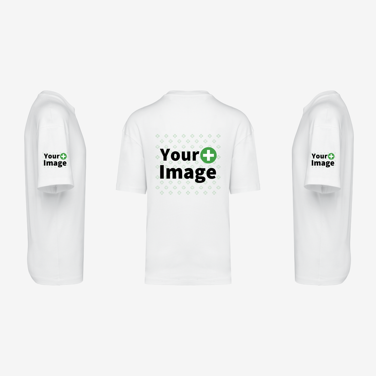 Custom Printed - OVERSIZED DROP SHOULDER T-SHIRT - White