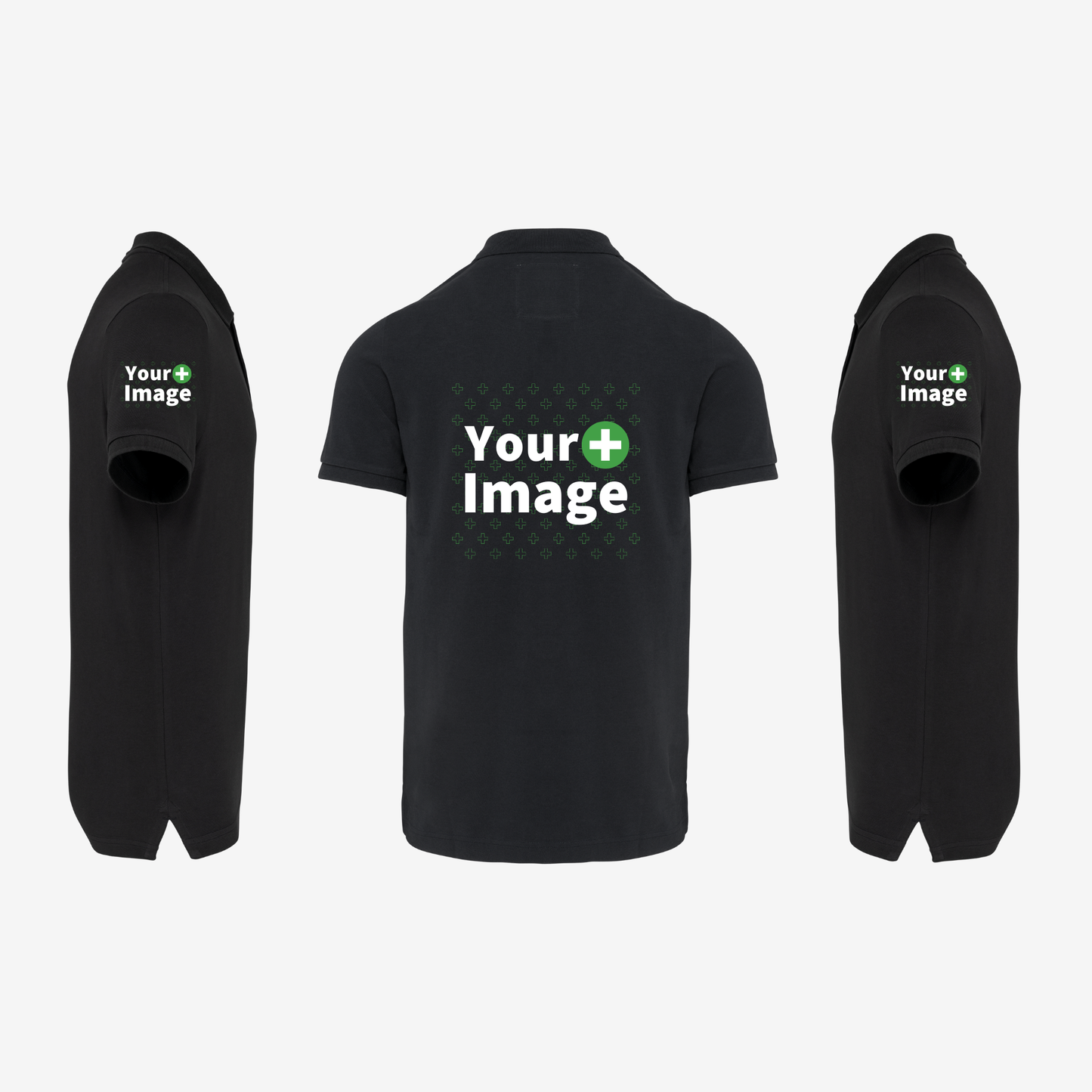 Custom Printed - SHORT SLEEVE POLO - Black