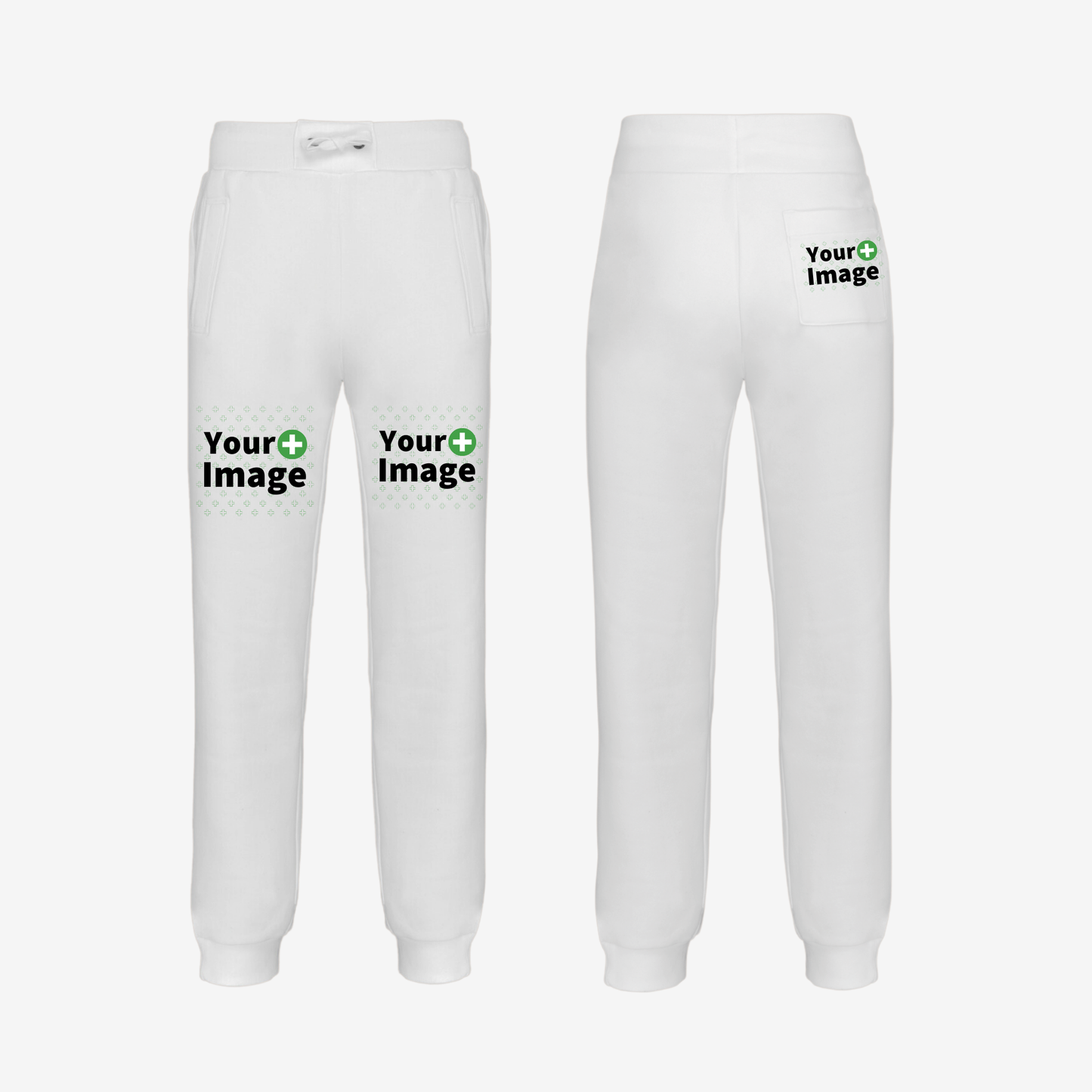 Custom Printed - RELAXED FIT JOGGING SWEATPANT - White