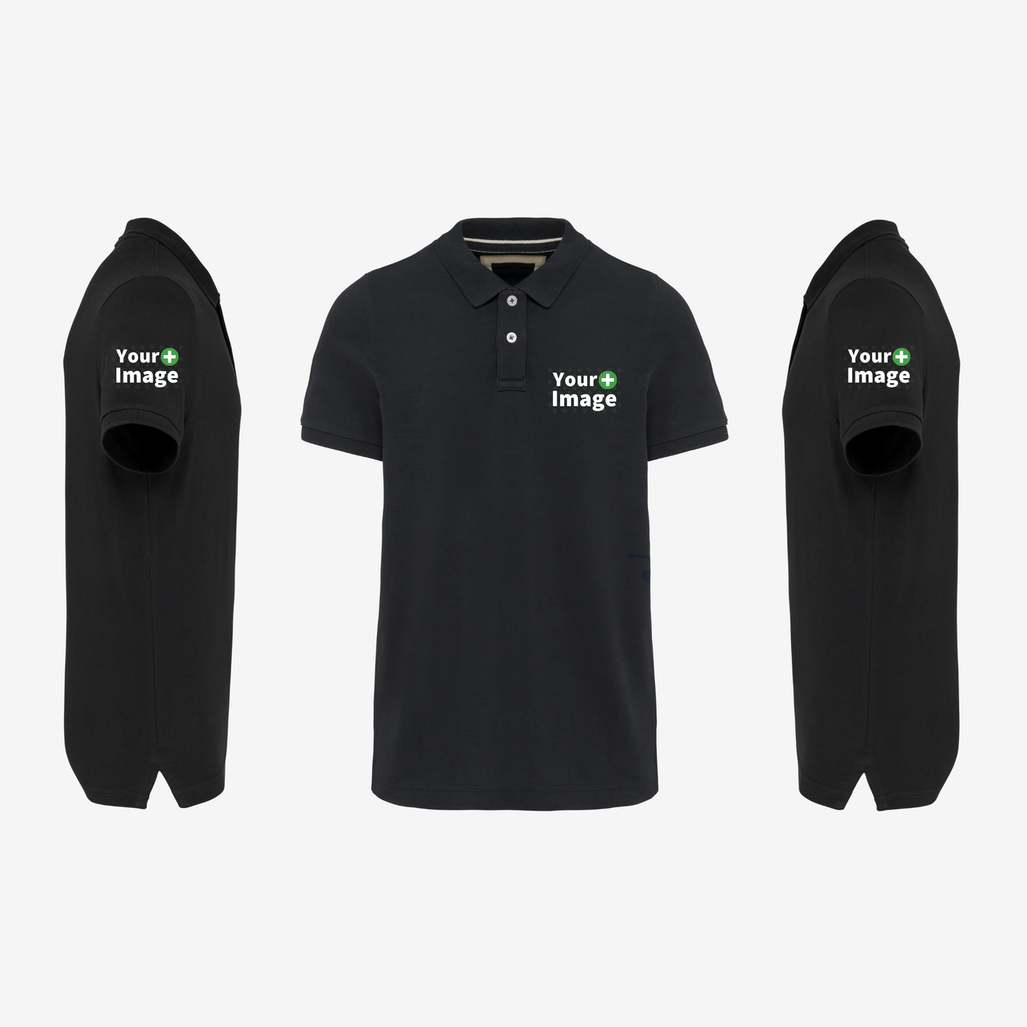 Custom Printed - SHORT SLEEVE POLO - Black