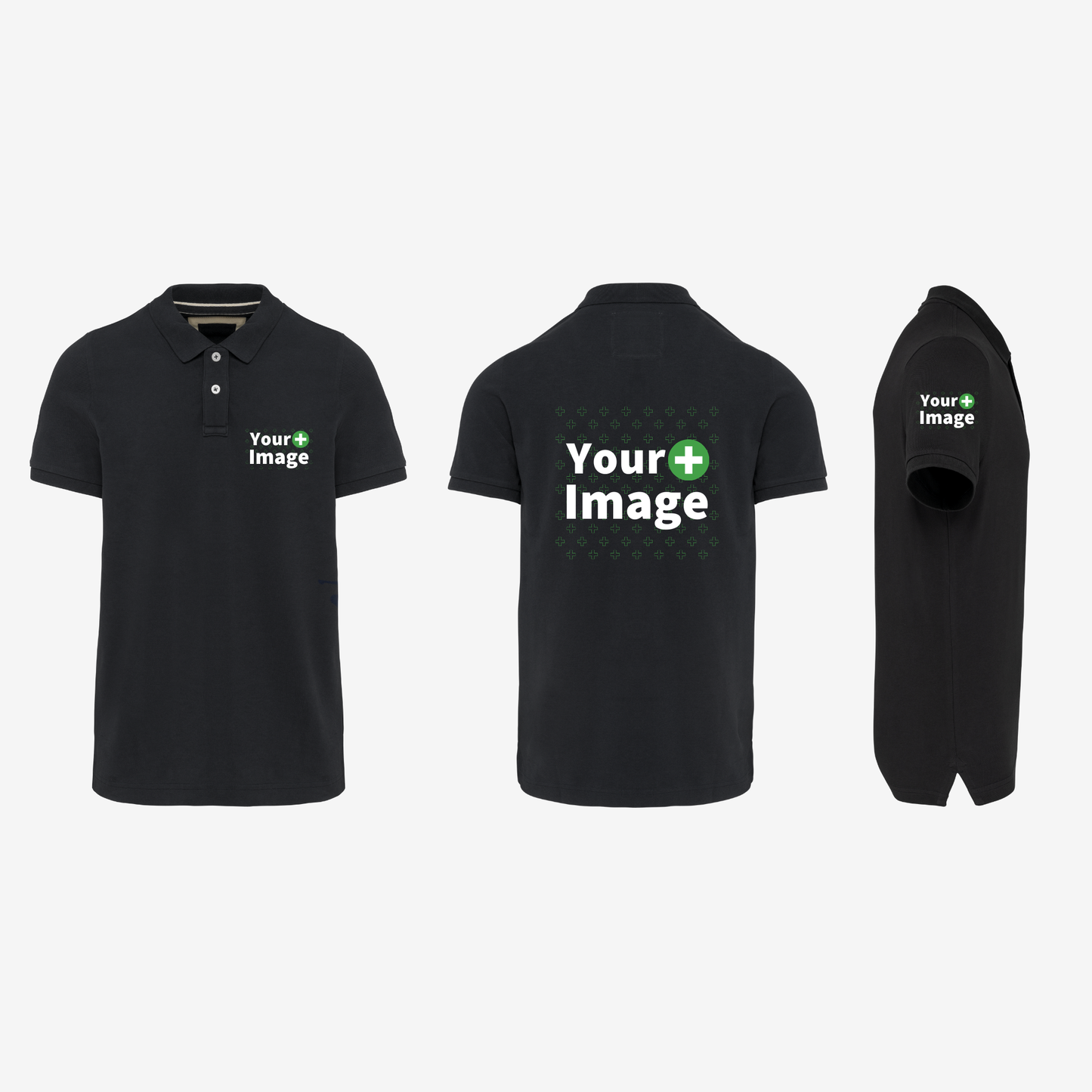 Custom Printed - SHORT SLEEVE POLO - Black