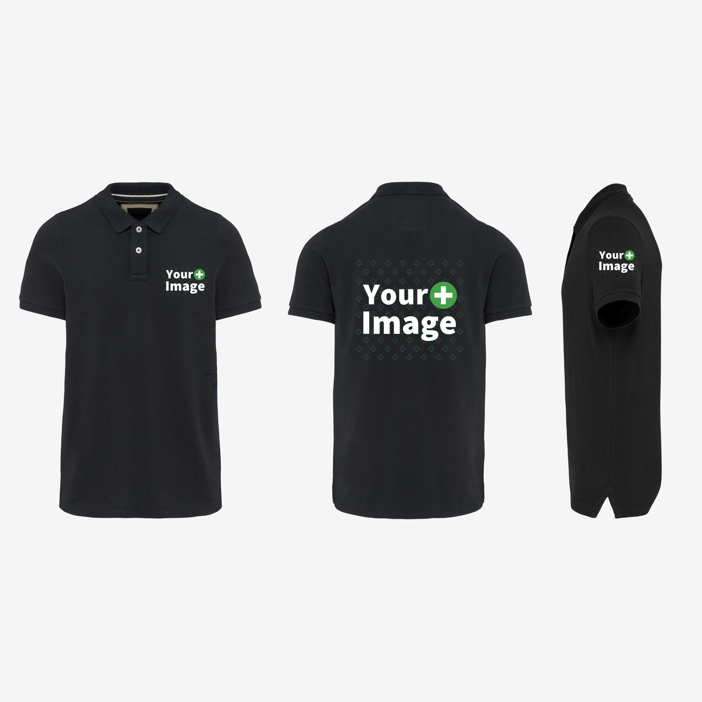 Custom Printed - SHORT SLEEVE POLO - Black