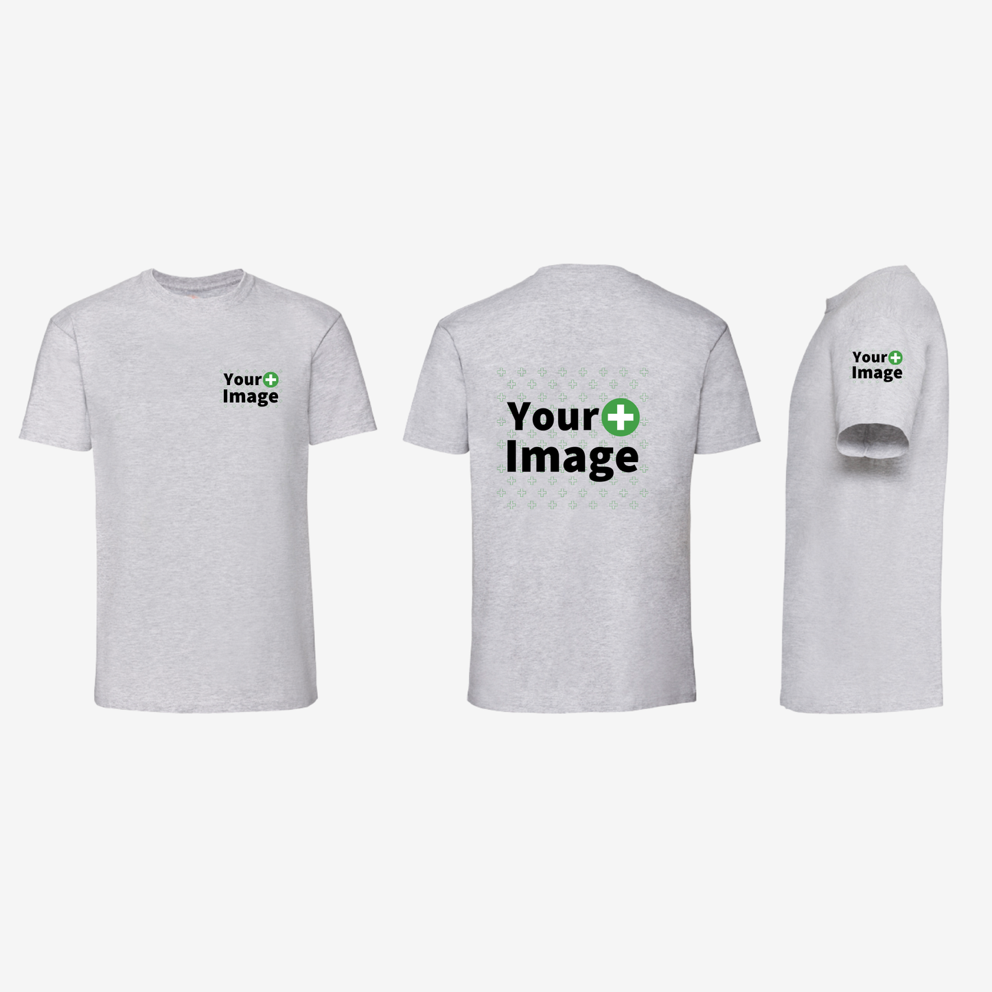 Custom Printed - REGULAR FIT T-SHIRT - Heather Ash Gray