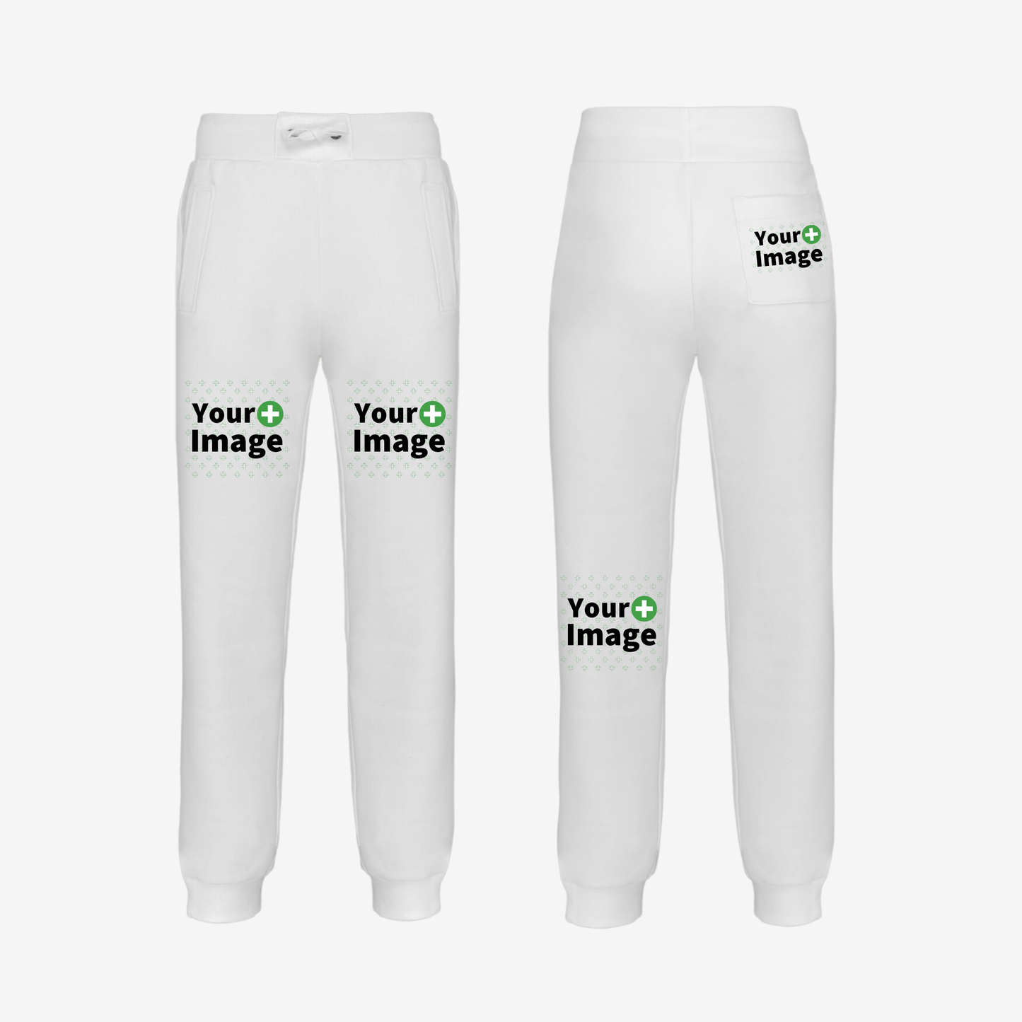 Custom Printed - RELAXED FIT JOGGING SWEATPANT - White