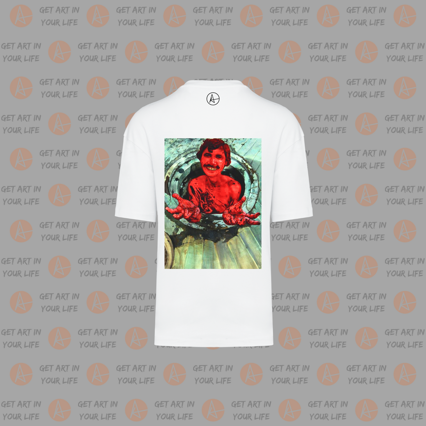 Man Hole on OVERSIZED DROP SHOULDER PLAIN T-SHIRT