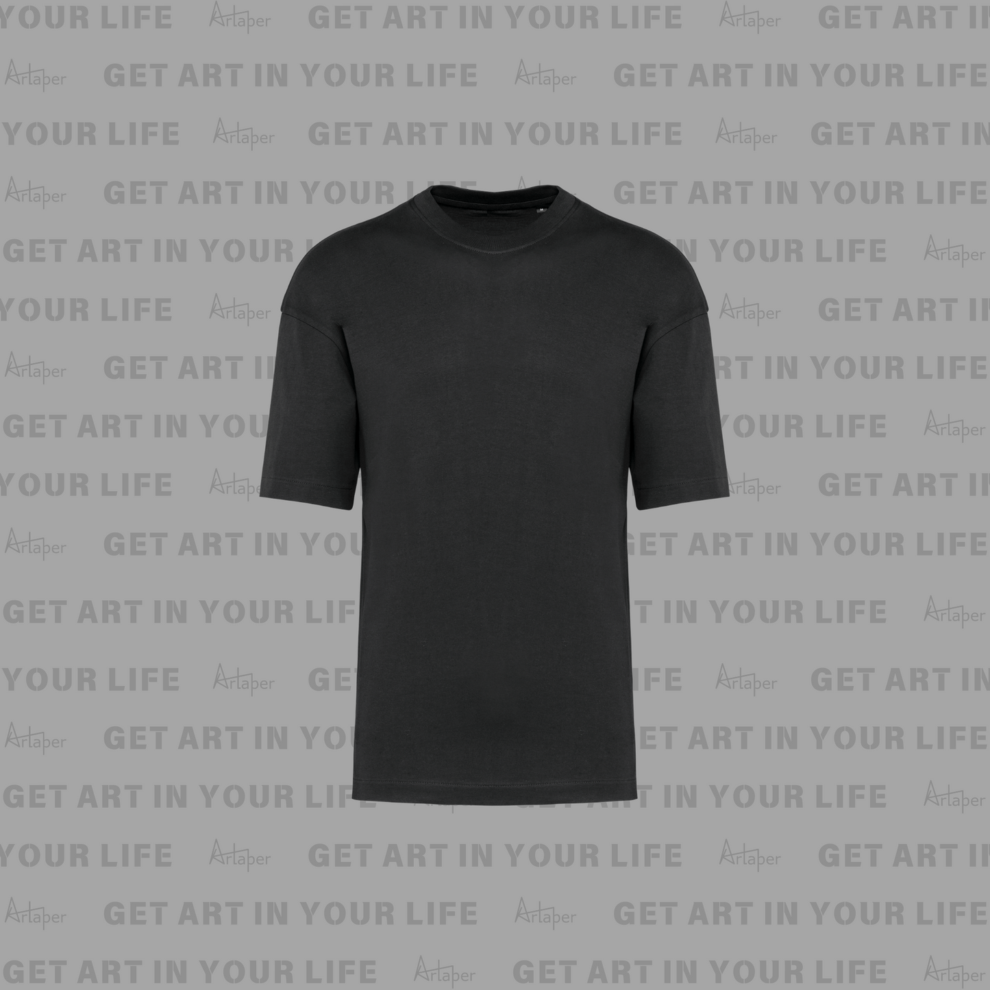 OVERSIZED DROP SHOULDER PLAIN T-SHIRT - Black