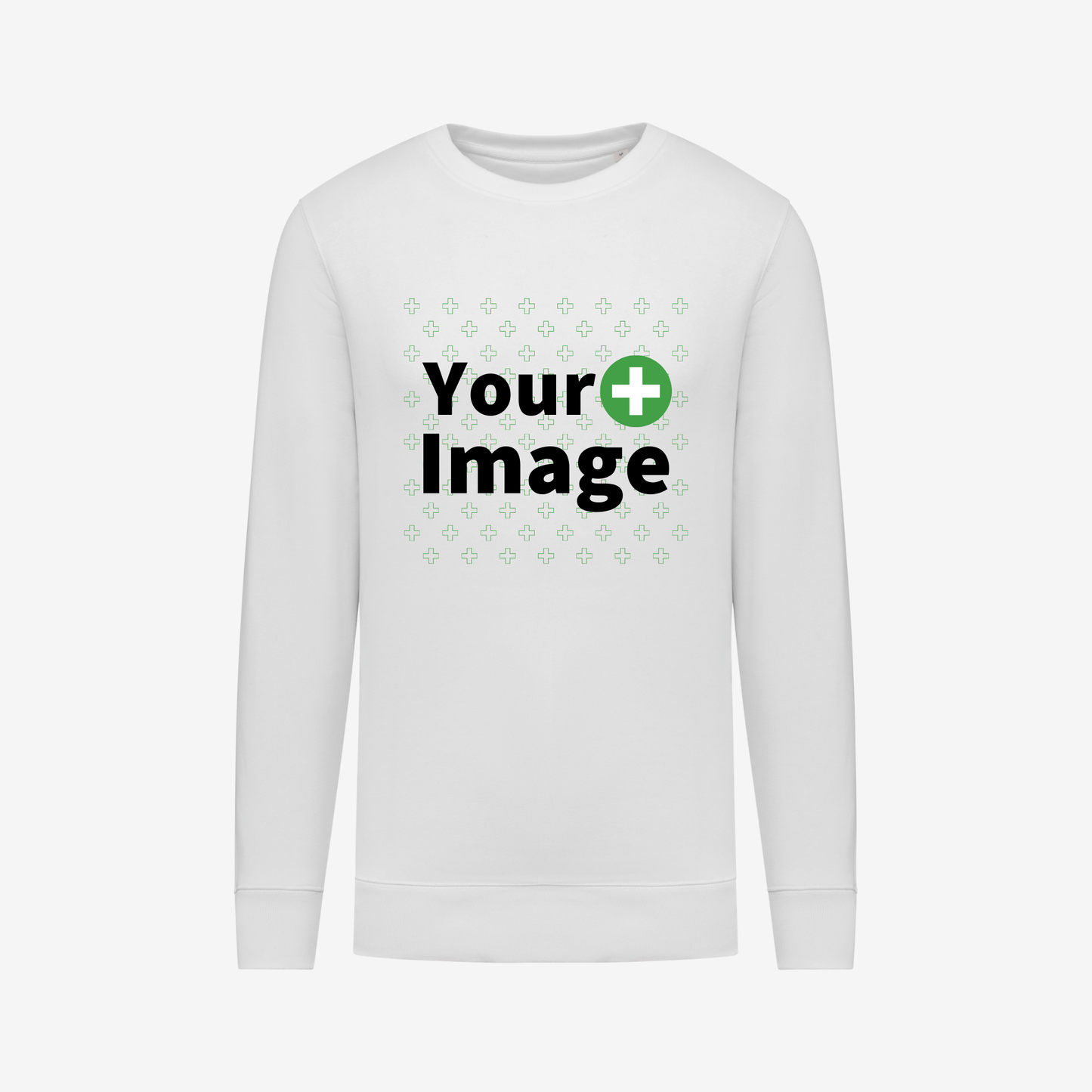 Custom Printed - CREW NECK SWEATSHIRT - White