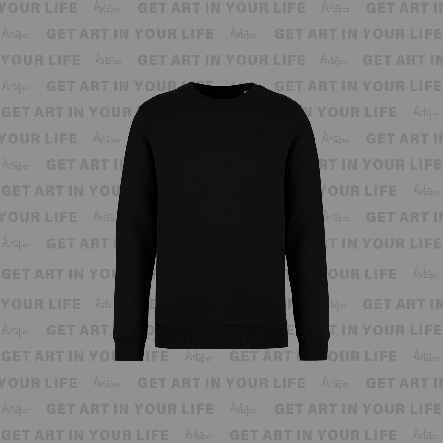 PLAIN CREW NECK SWEATSHIRT - Black