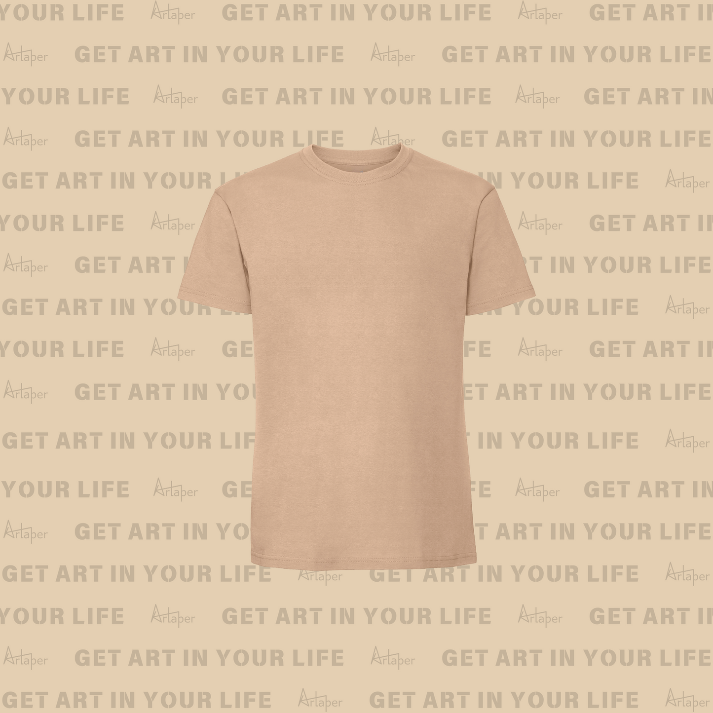 REGULAR FIT PLAIN T-SHIRT - Beige