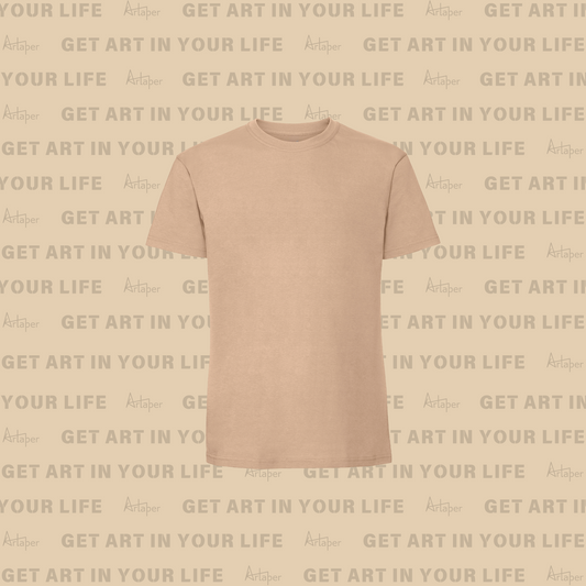 REGULAR FIT PLAIN T-SHIRT - Beige