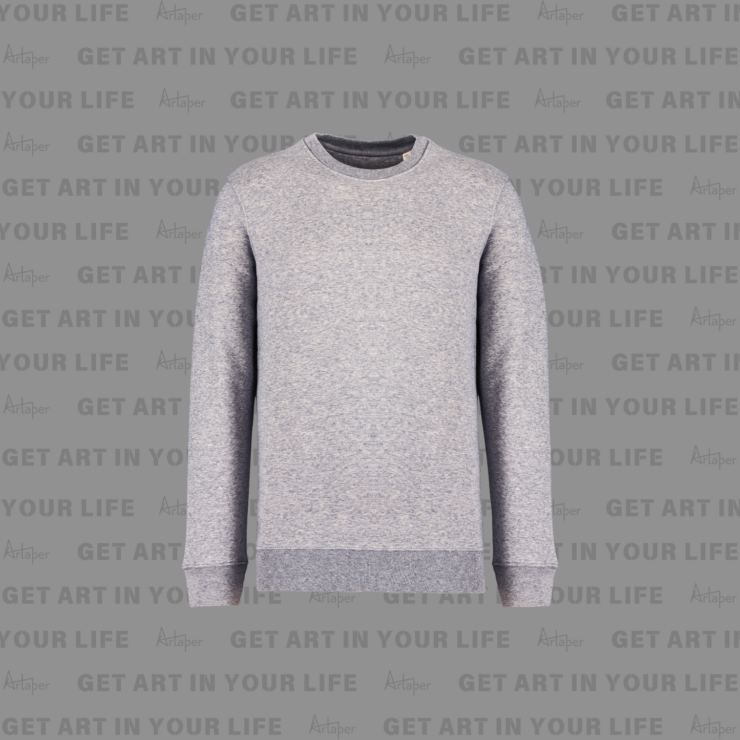 PLAIN CREW NECK SWEATSHIRT - Heather Slub Gray