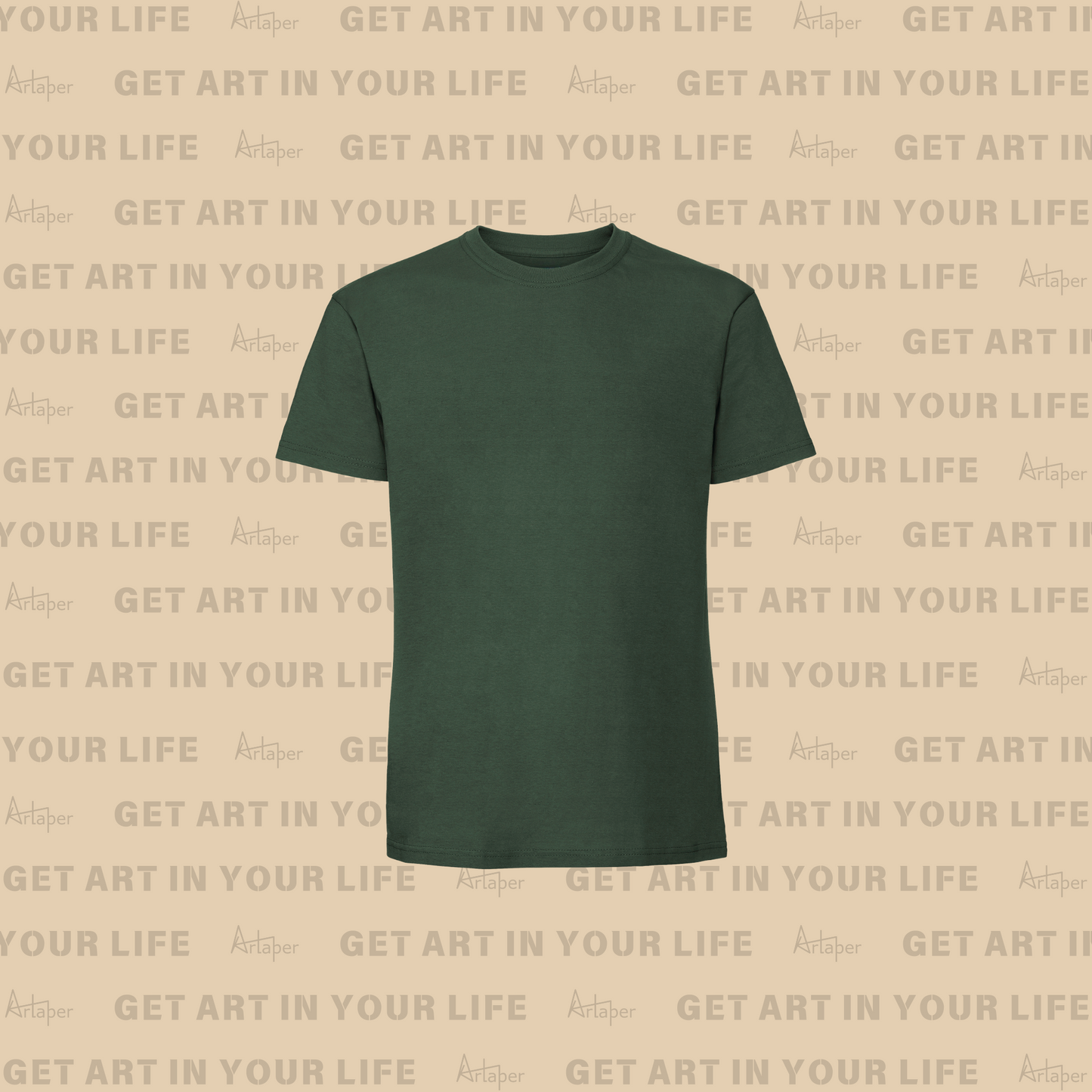 REGULAR FIT PLAIN T-SHIRT - Bottle Green
