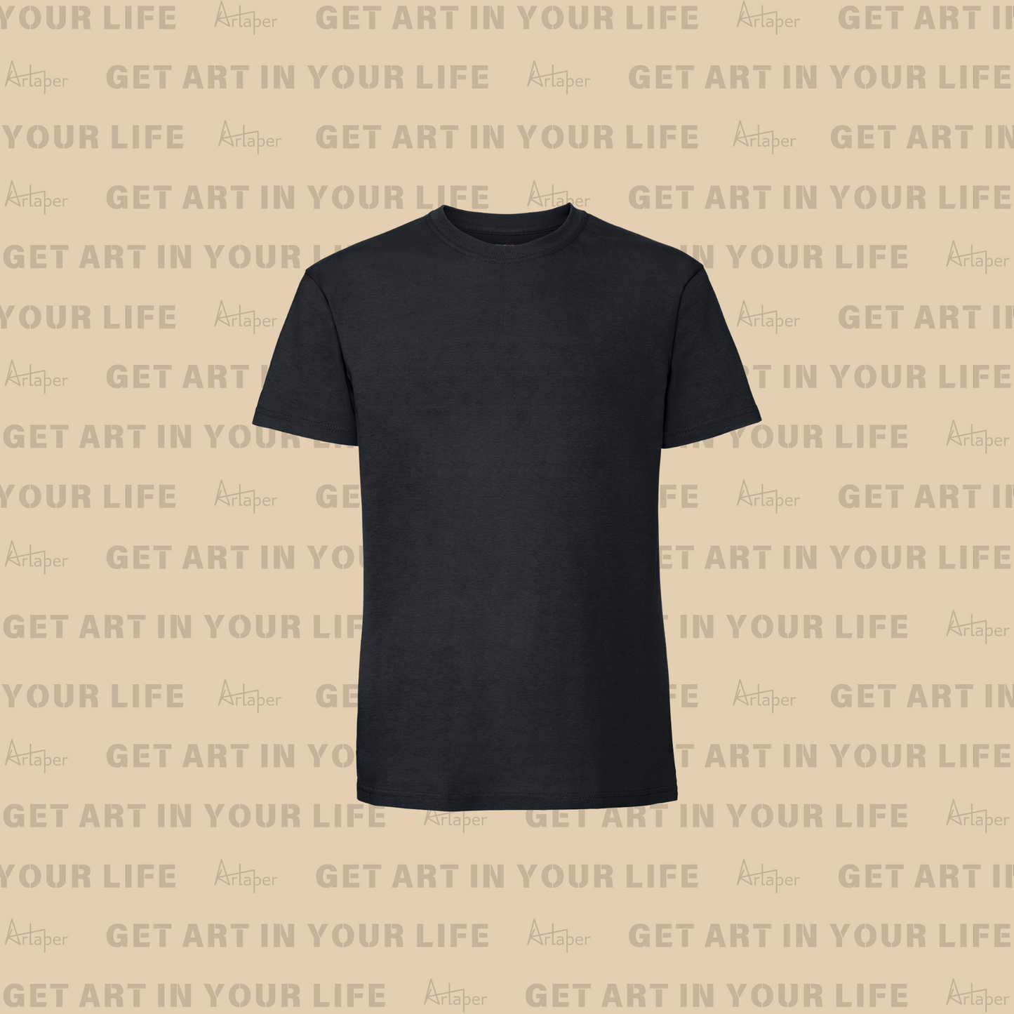 REGULAR FIT PLAIN T-SHIRT - Black