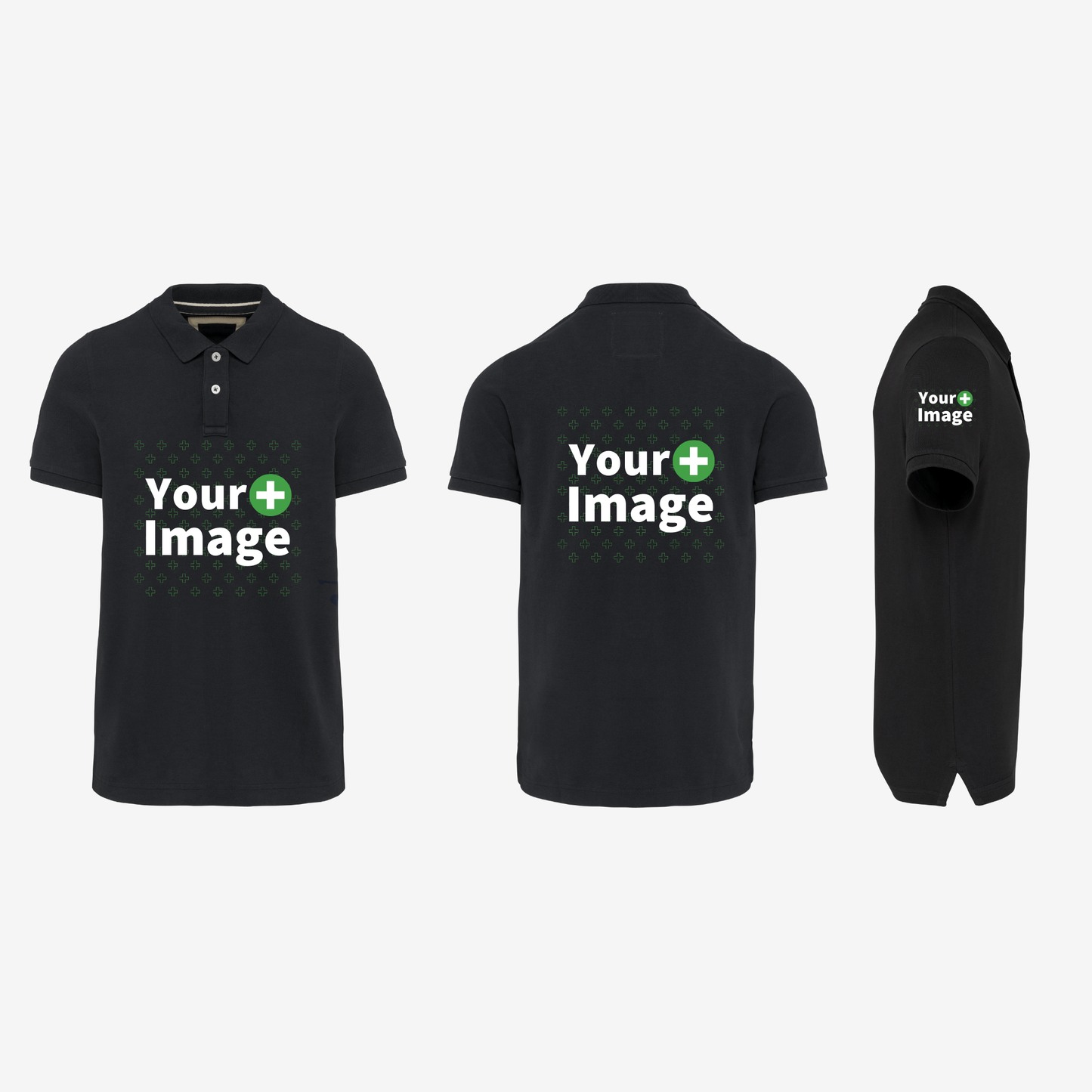 Custom Printed - SHORT SLEEVE POLO - Black
