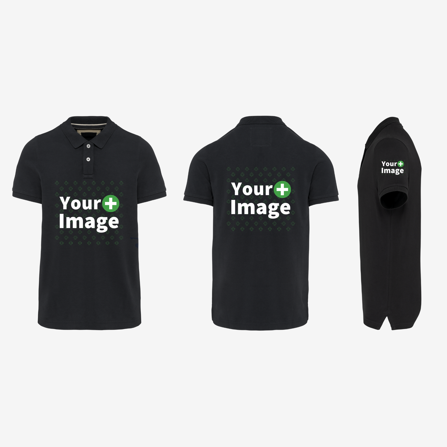 Custom Printed - SHORT SLEEVE POLO - Black