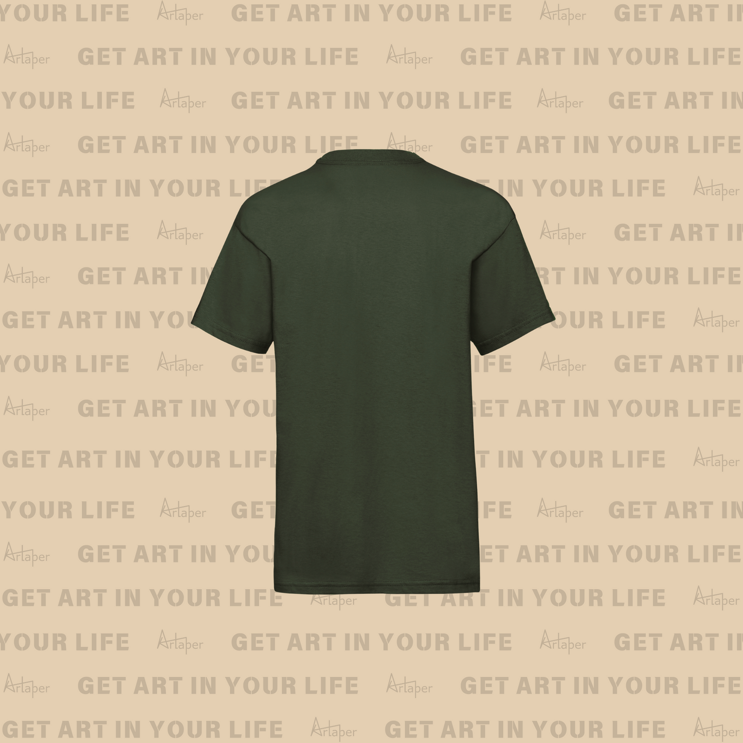 REGULAR FIT PLAIN T-SHIRT - Bottle Green