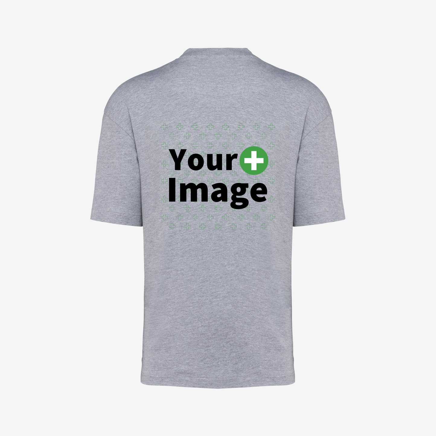 Custom Printed - OVERSIZED DROP SHOULDER T-SHIRT - Heather Slub Gray