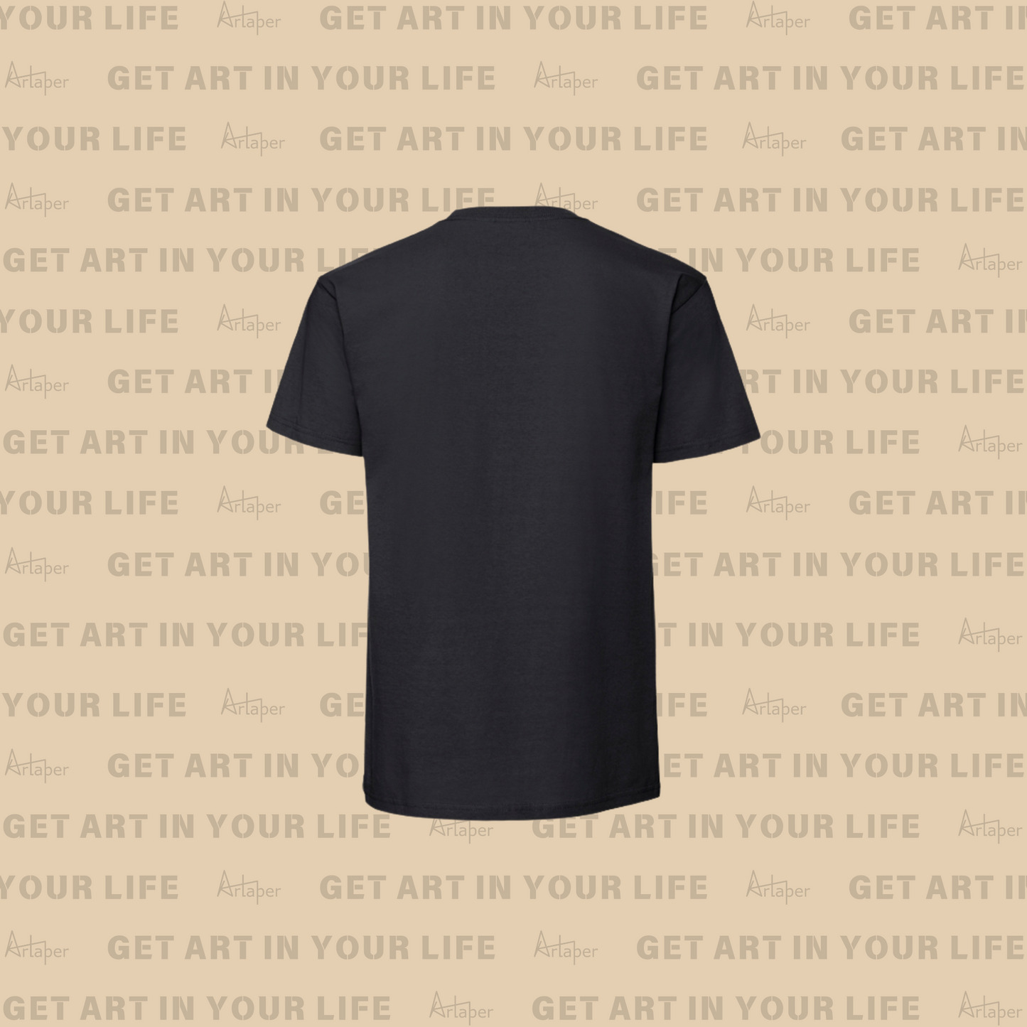REGULAR FIT PLAIN T-SHIRT - Black