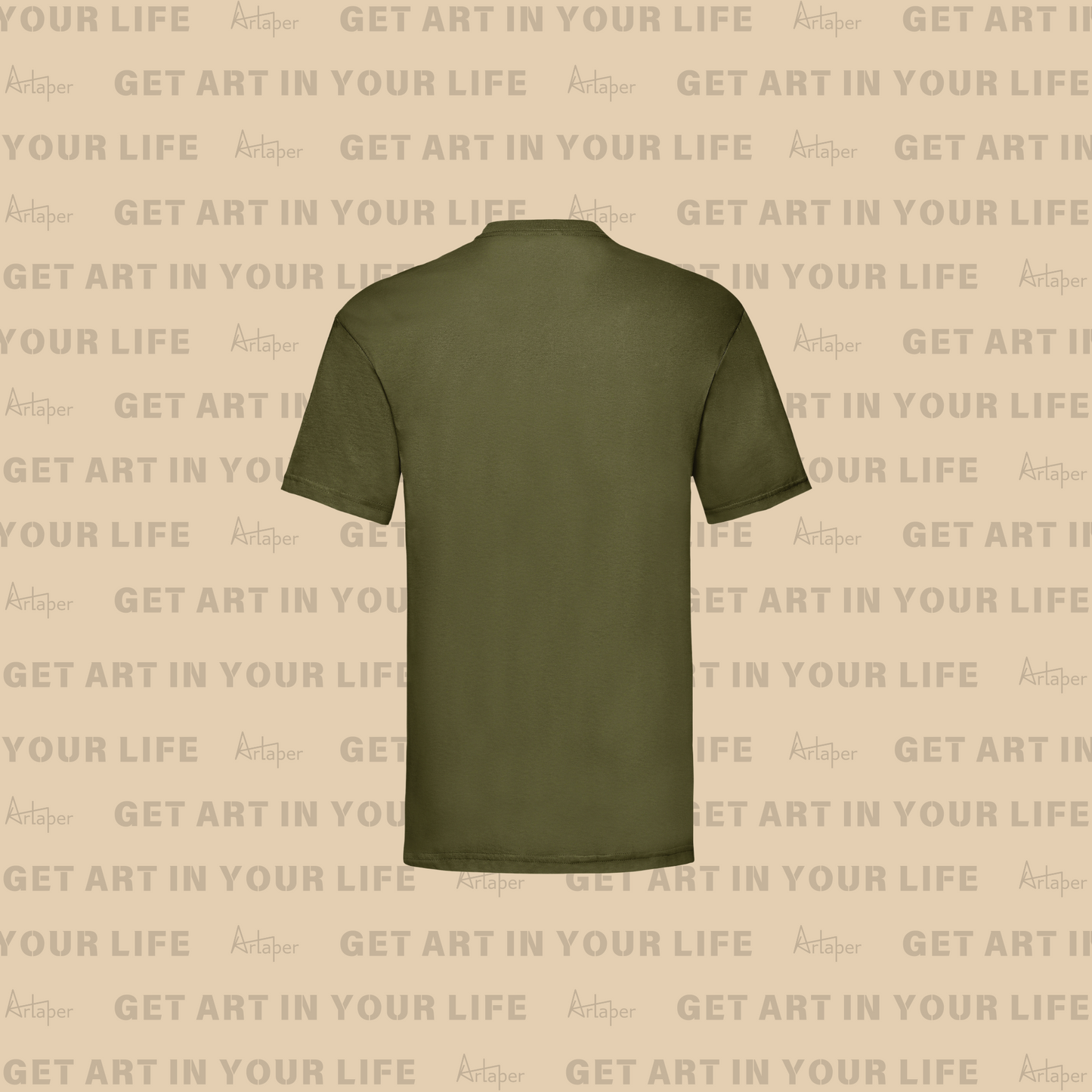REGULAR FIT PLAIN T-SHIRT - Olive Green