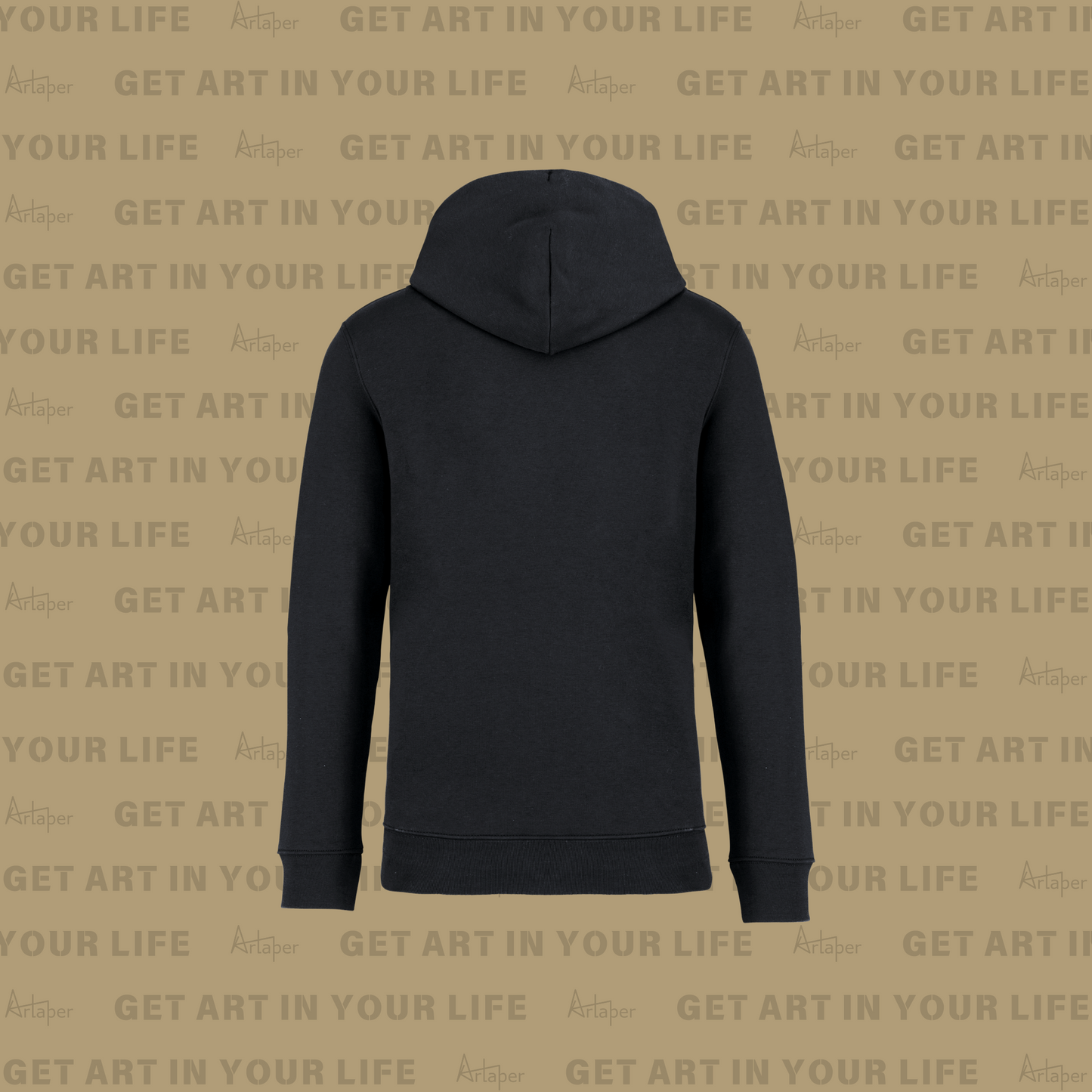 PLAIN HOODED SWEATSHIRT - Black