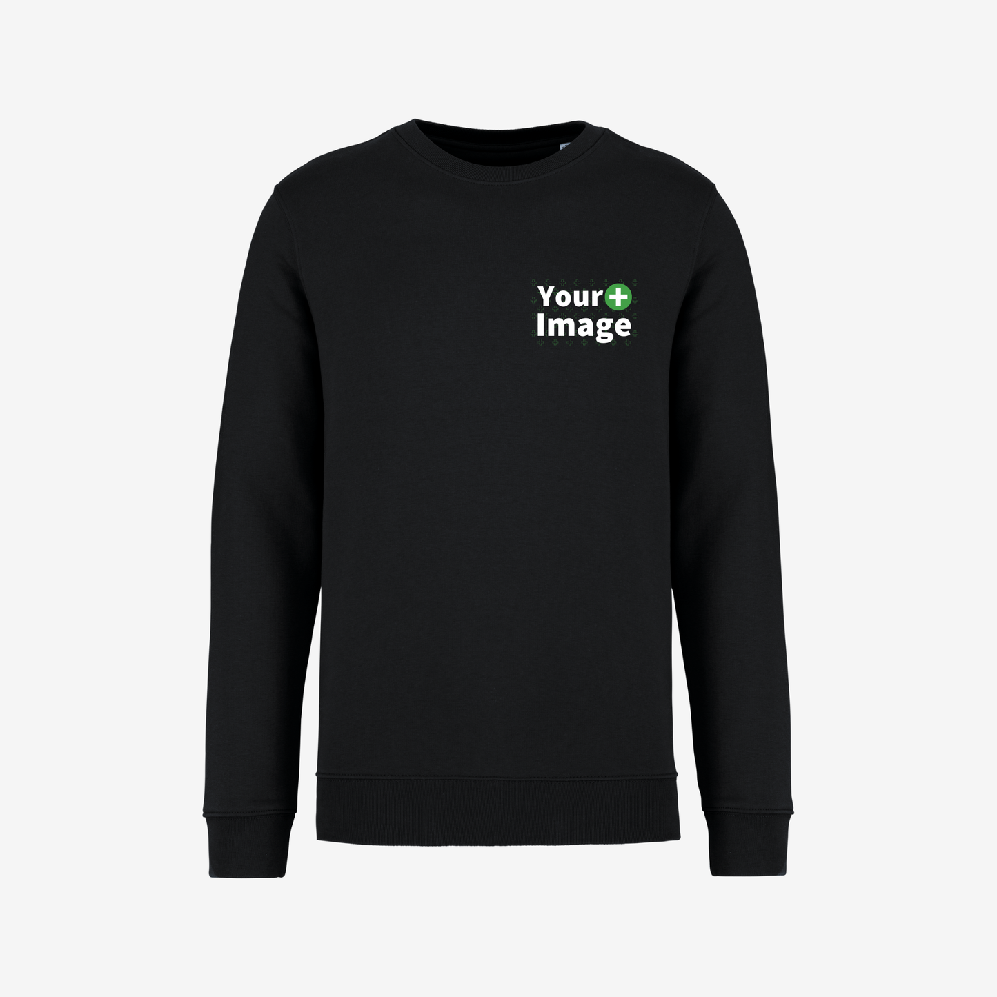 Custom Printed - CREW NECK SWEATSHIRT - Black