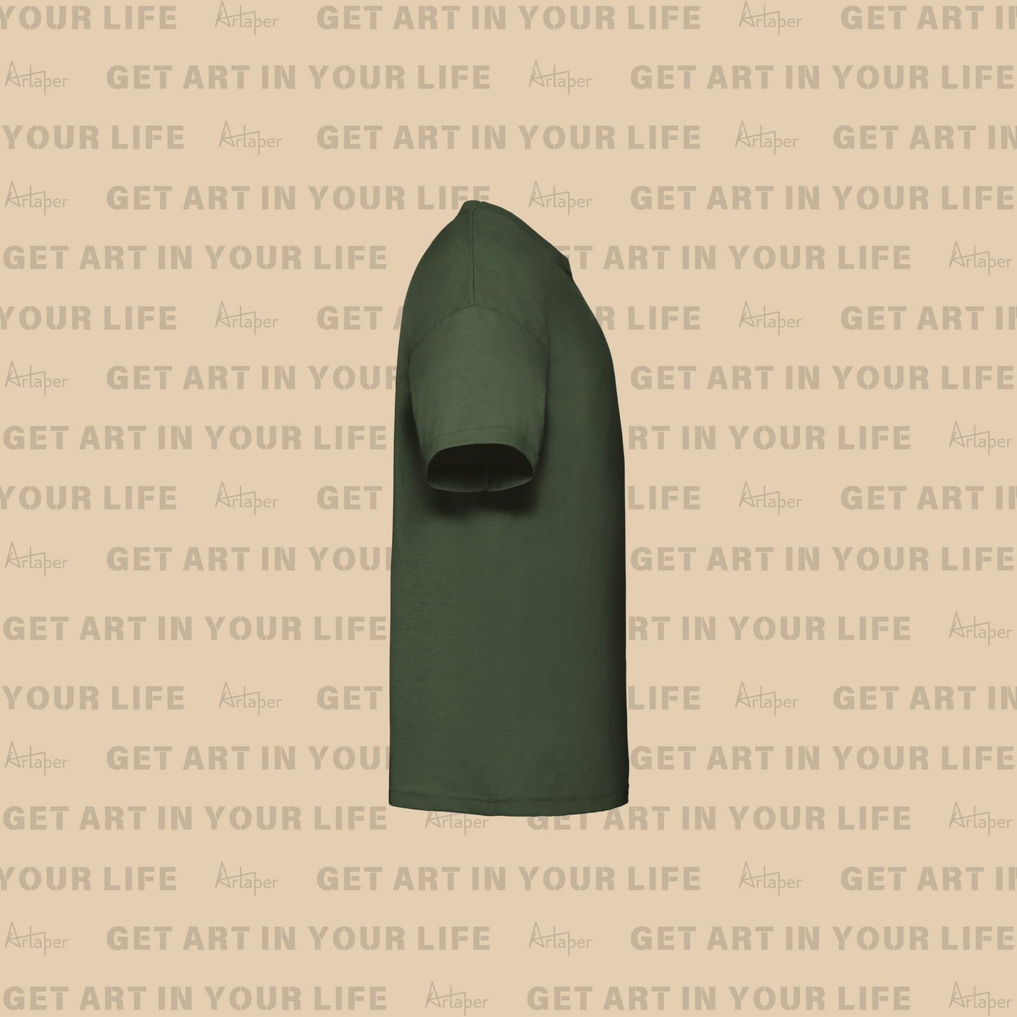 REGULAR FIT PLAIN T-SHIRT - Bottle Green
