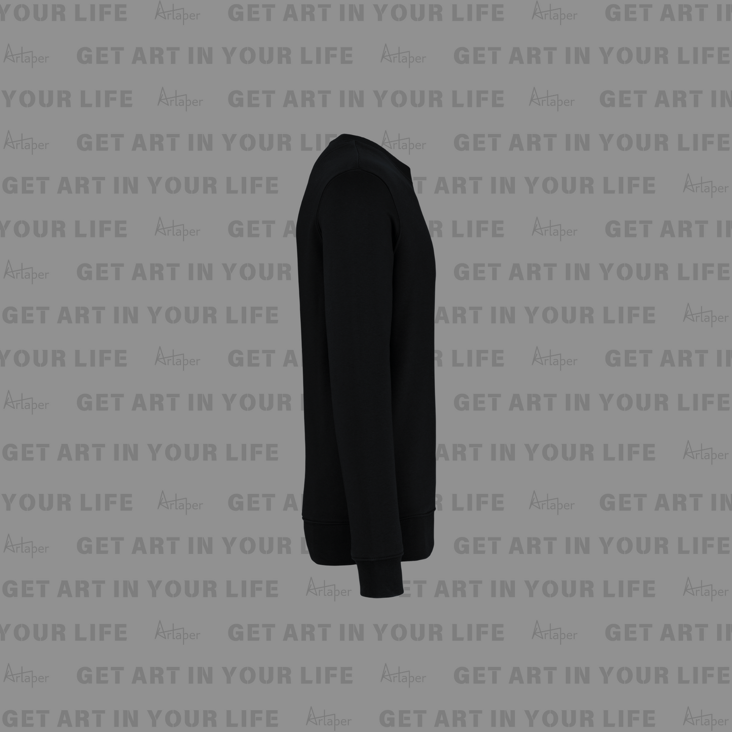 PLAIN CREW NECK SWEATSHIRT - Black