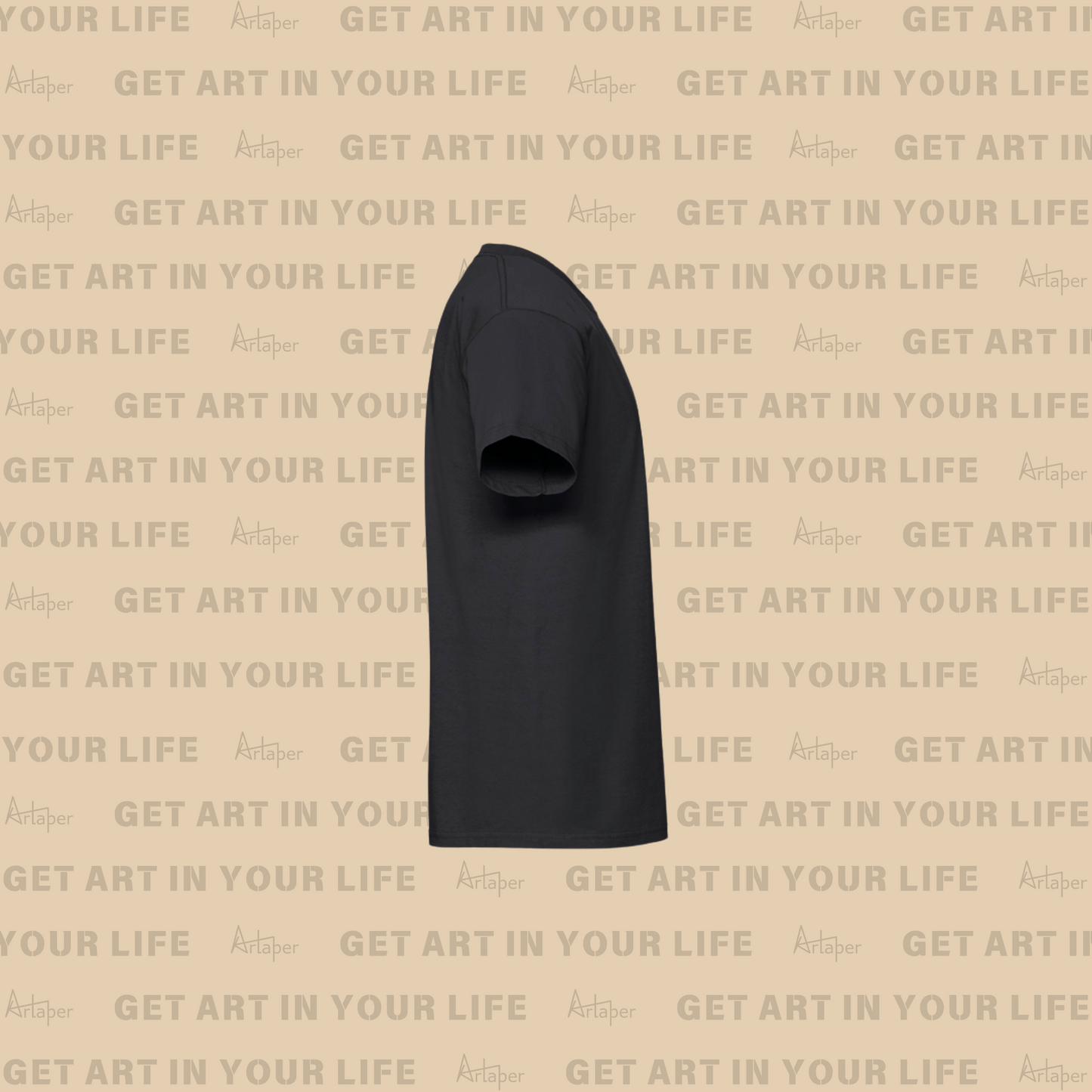 REGULAR FIT PLAIN T-SHIRT - Black