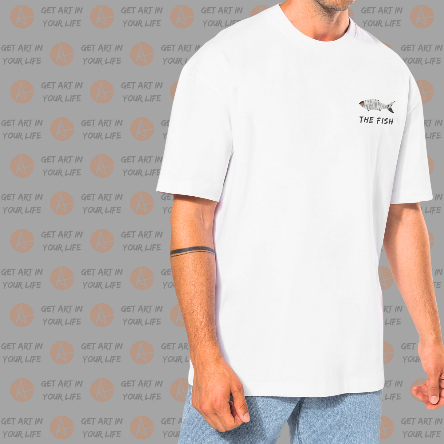 The Fish on OVERSIZED DROP SHOULDER PLAIN T-SHIRT