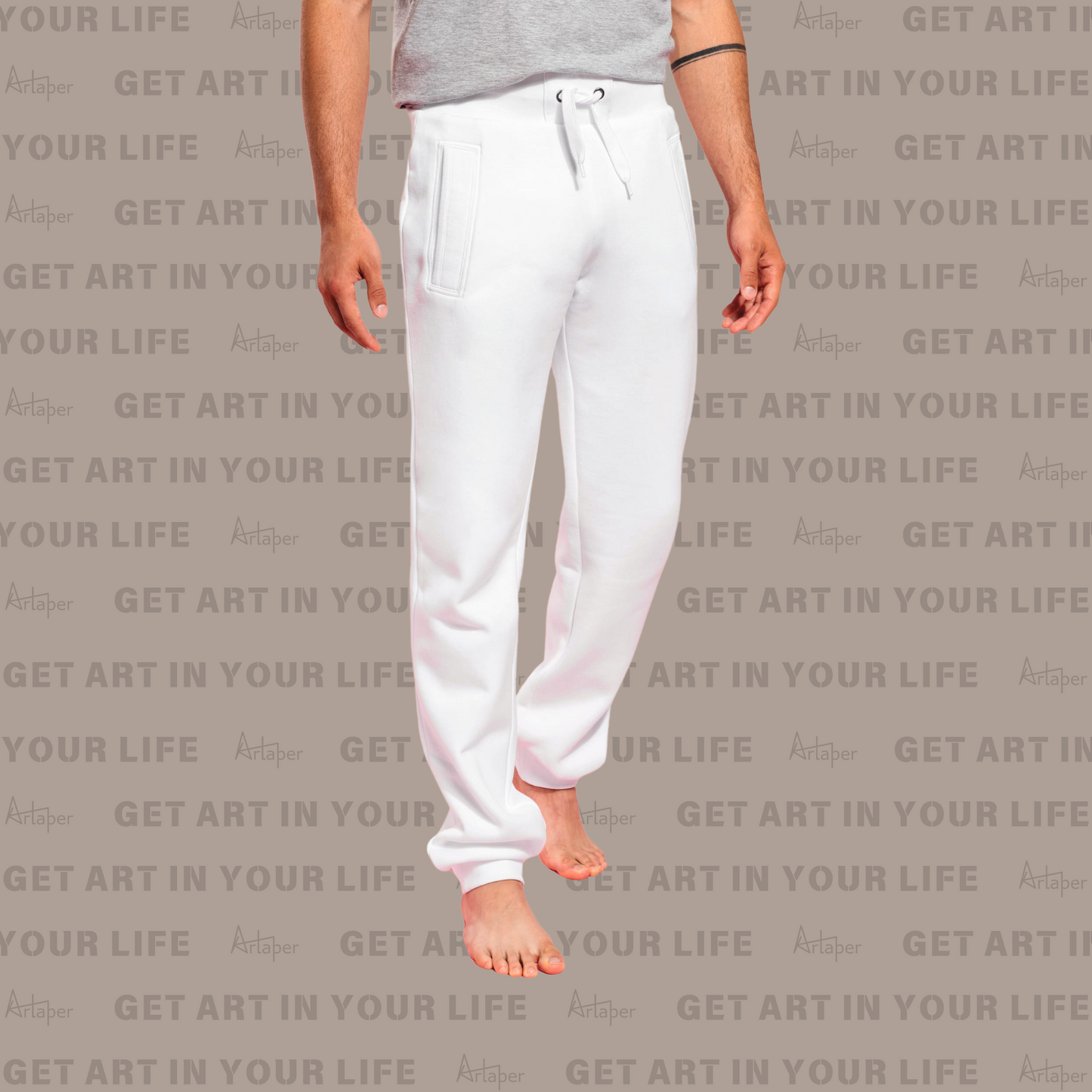 PLAIN RELAXED FIT JOGGING SWEATPANT - White