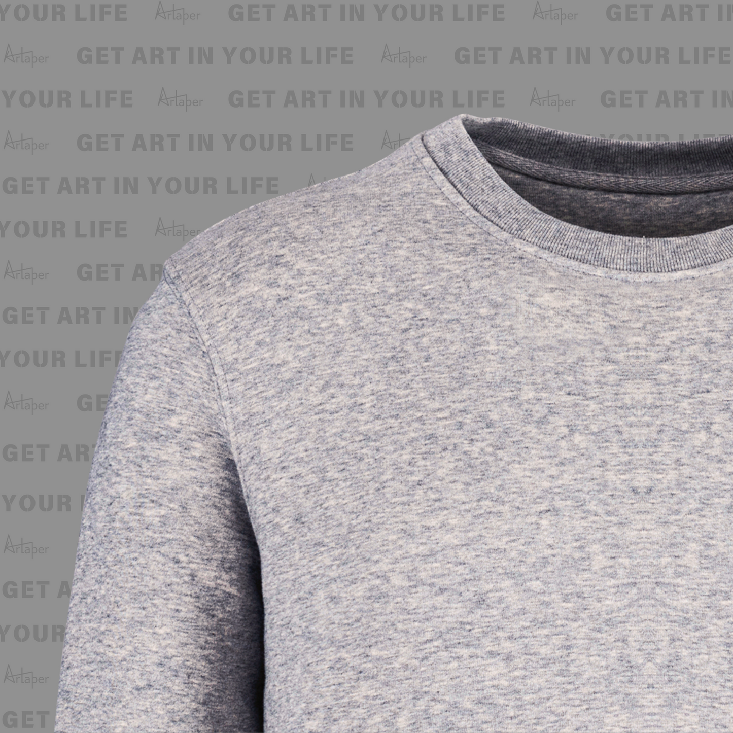 PLAIN CREW NECK SWEATSHIRT - Heather Slub Gray