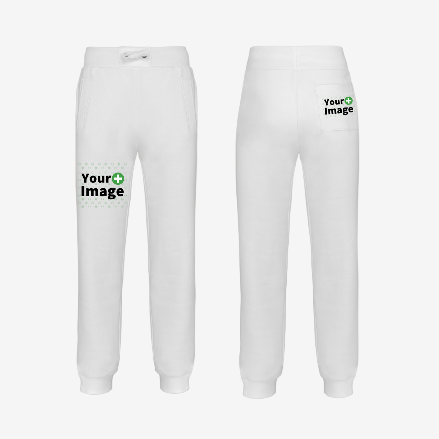 Custom Printed - RELAXED FIT JOGGING SWEATPANT - White
