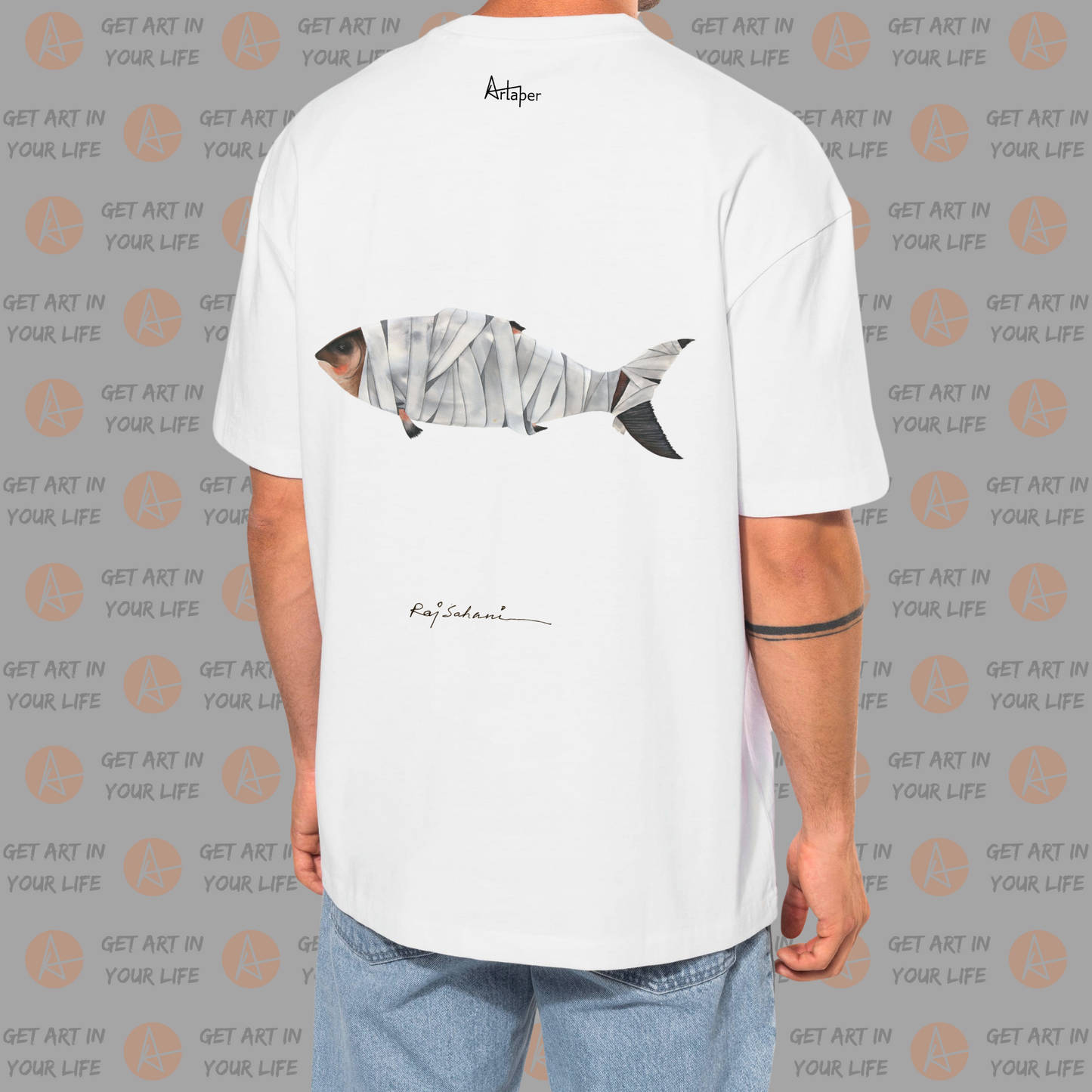 The Fish on OVERSIZED DROP SHOULDER PLAIN T-SHIRT