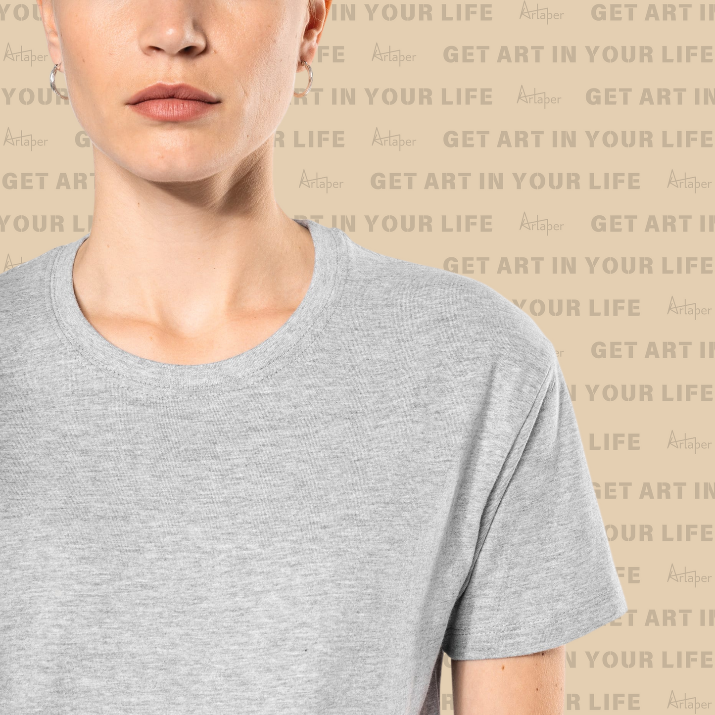REGULAR FIT PLAIN T-SHIRT - Heather Ash Gray