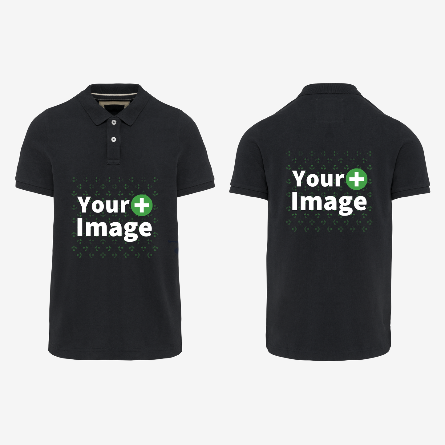 Custom Printed - SHORT SLEEVE POLO - Black