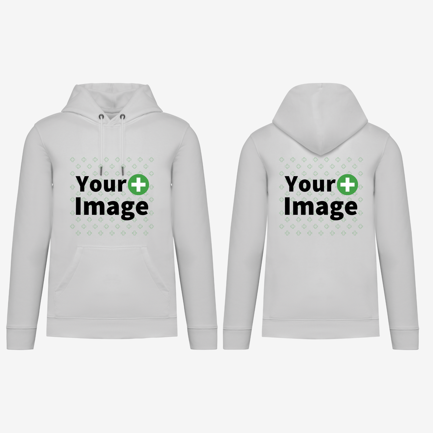 Custom Printed - HOODED SWEATSHIRT - White