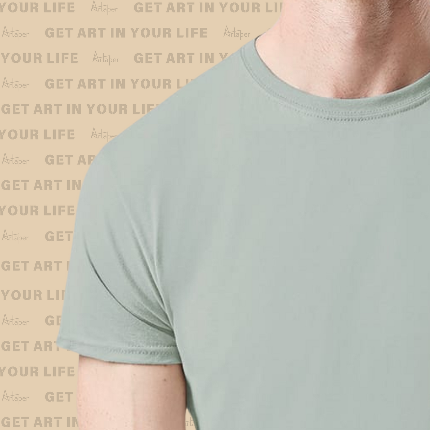 REGULAR FIT PLAIN T-SHIRT - Sage