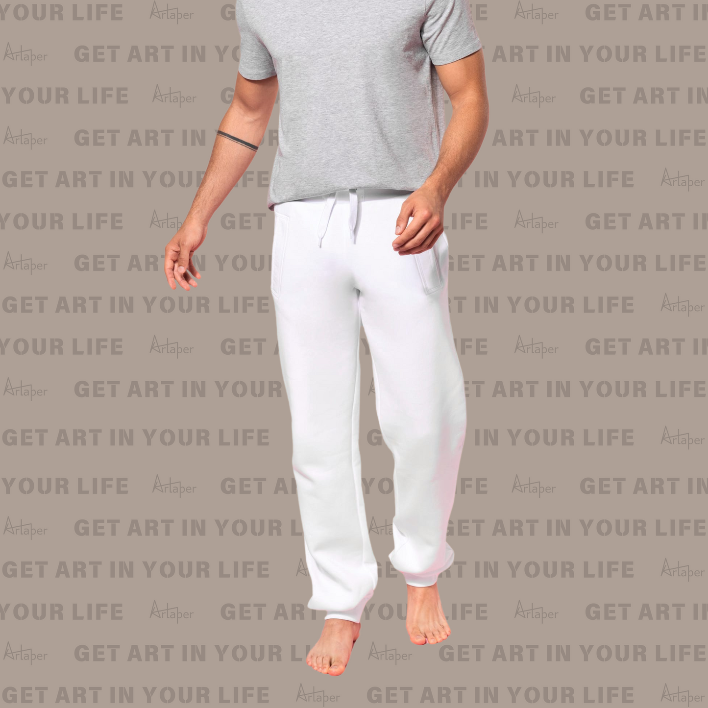 PLAIN RELAXED FIT JOGGING SWEATPANT - White