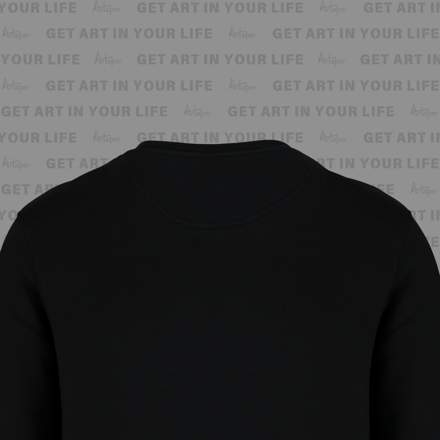 PLAIN CREW NECK SWEATSHIRT - Black