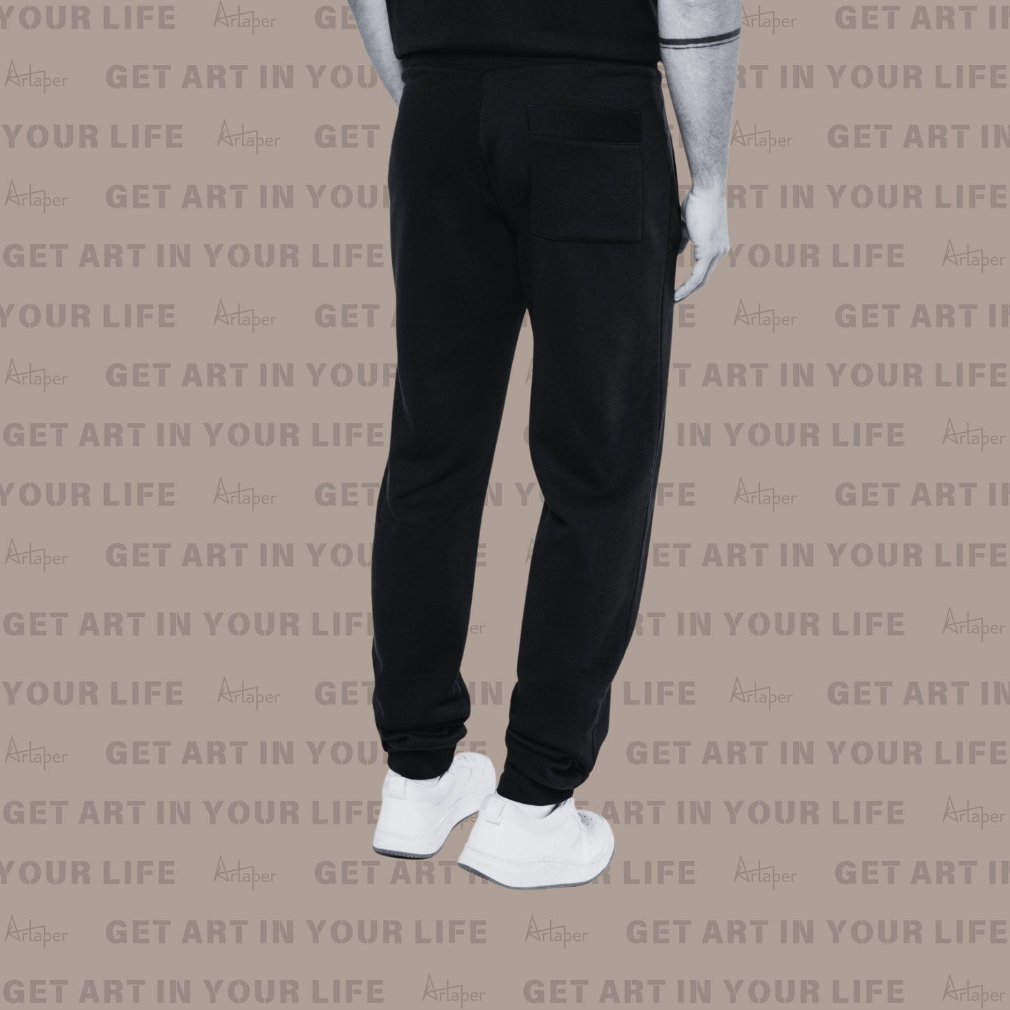 PLAIN RELAXED FIT JOGGING SWEATPANT - Black