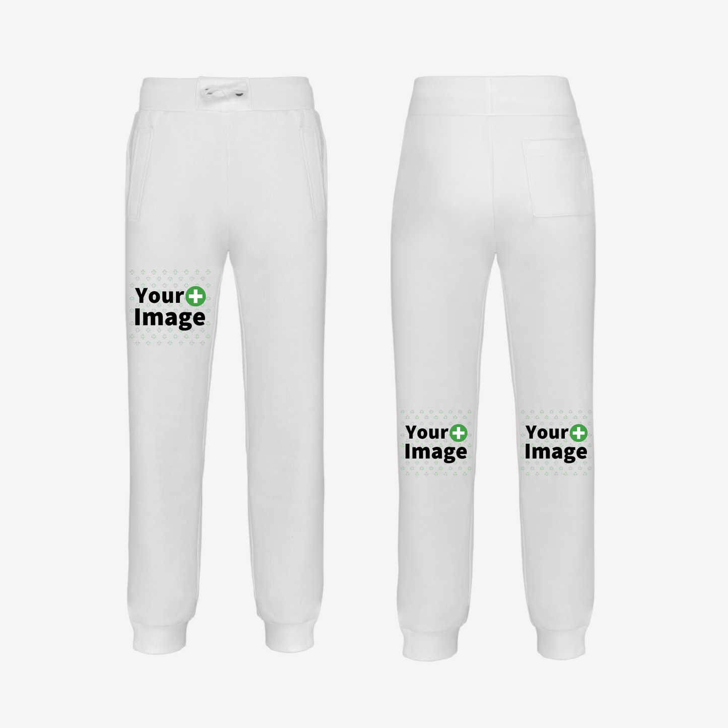 Custom Printed - RELAXED FIT JOGGING SWEATPANT - White