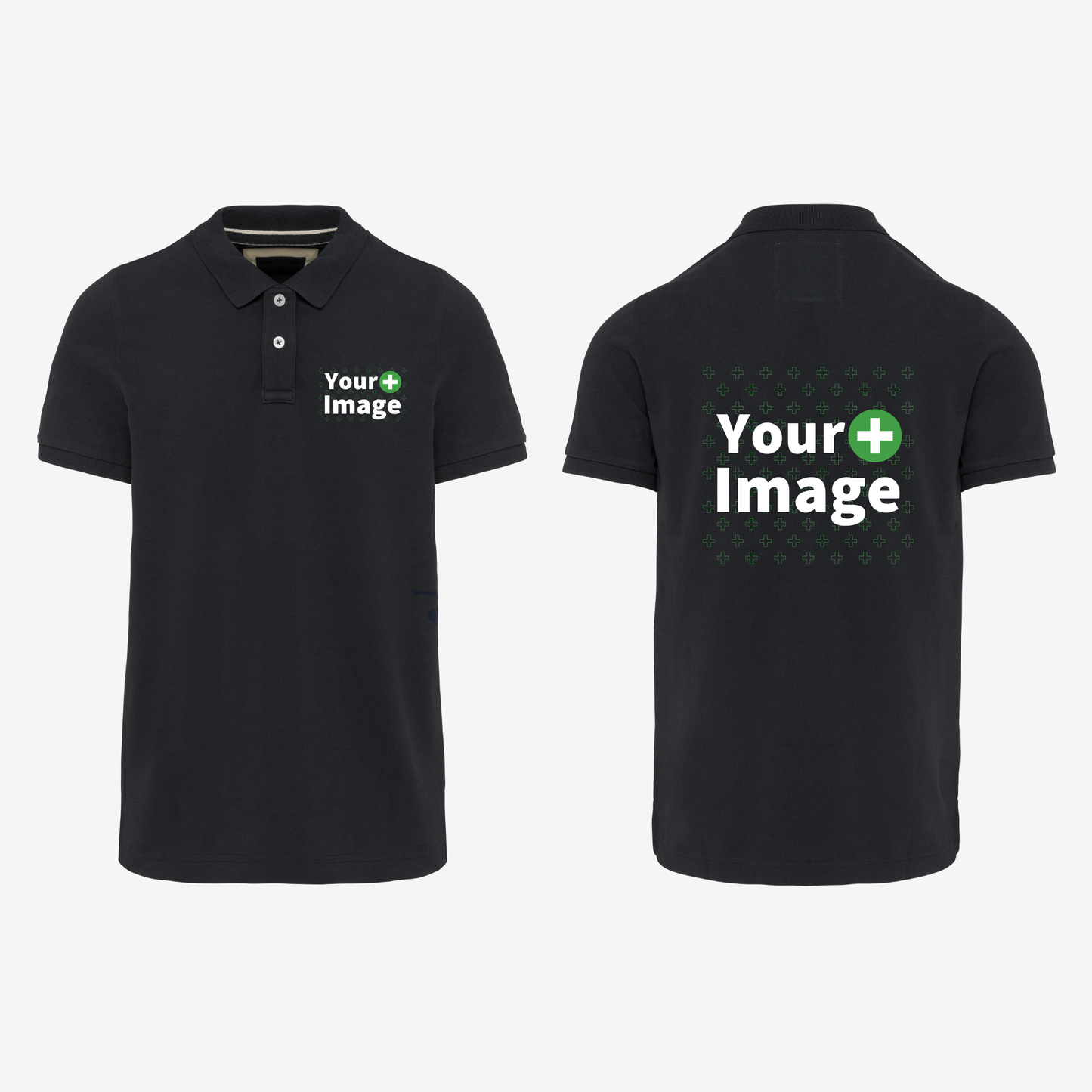 Custom Printed - SHORT SLEEVE POLO - Black